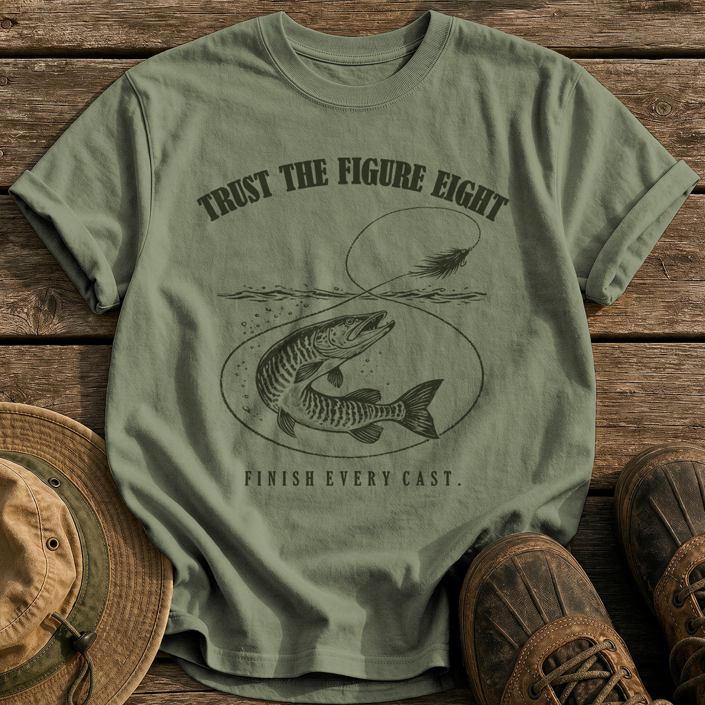 Trust the Figure Eight tee - Sage - front