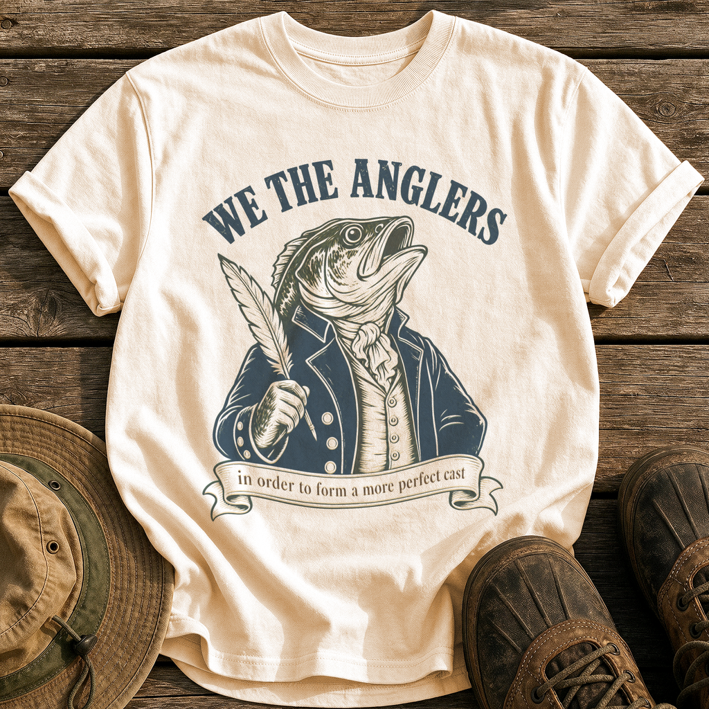 We The Anglers T-Shirt tee - Ivory - front