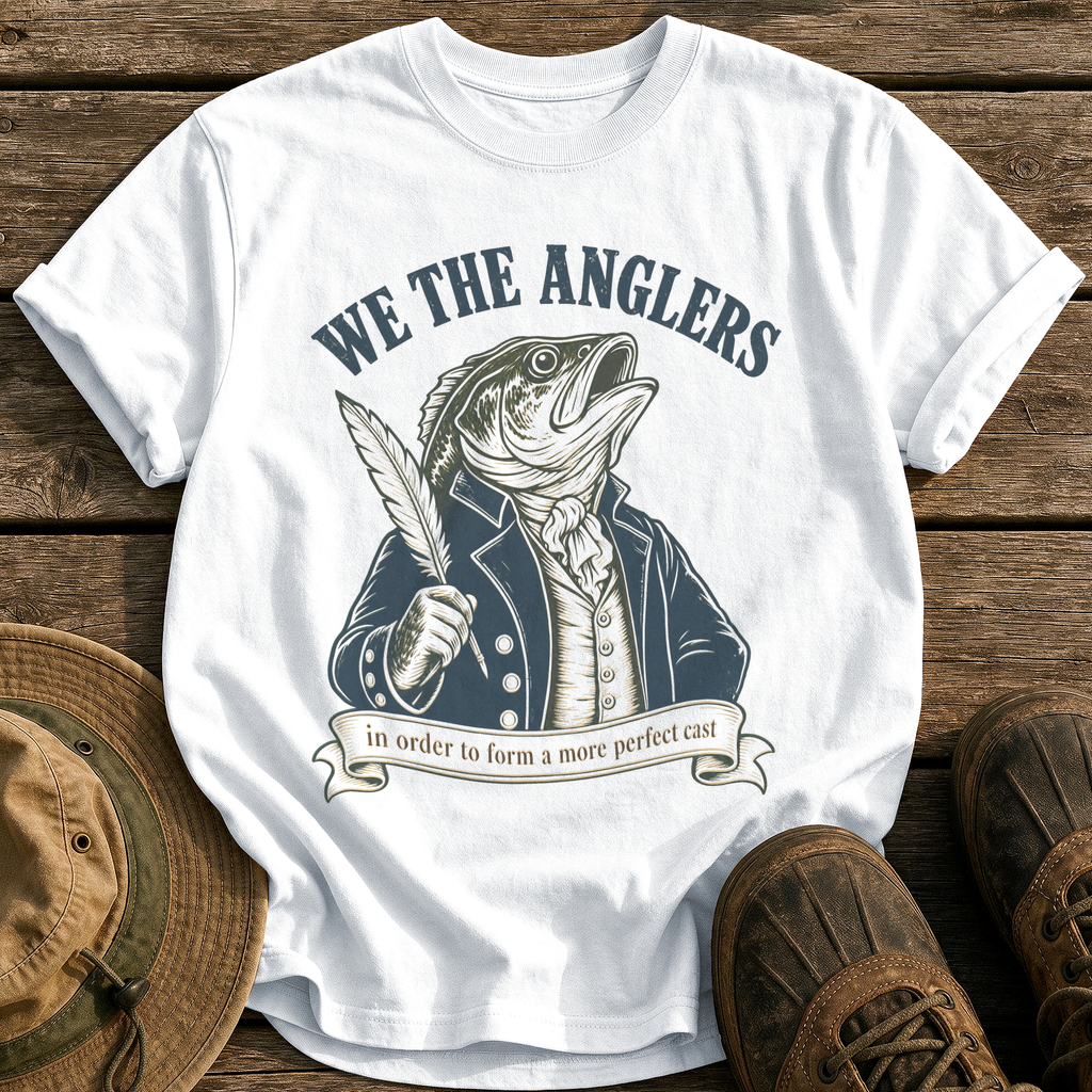 We The Anglers T-Shirt tee - White - front