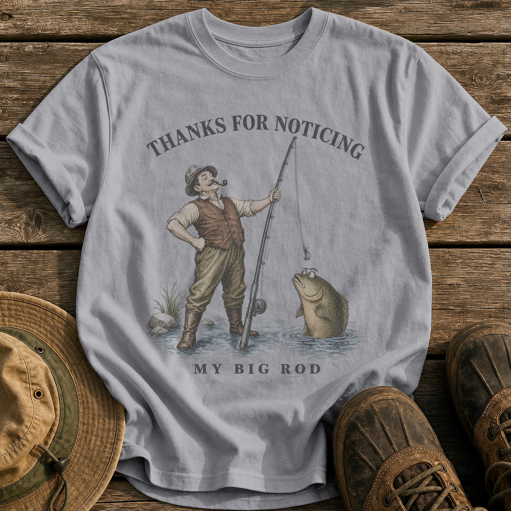 Thanks for Noticing T-Shirt tee - Grey - front