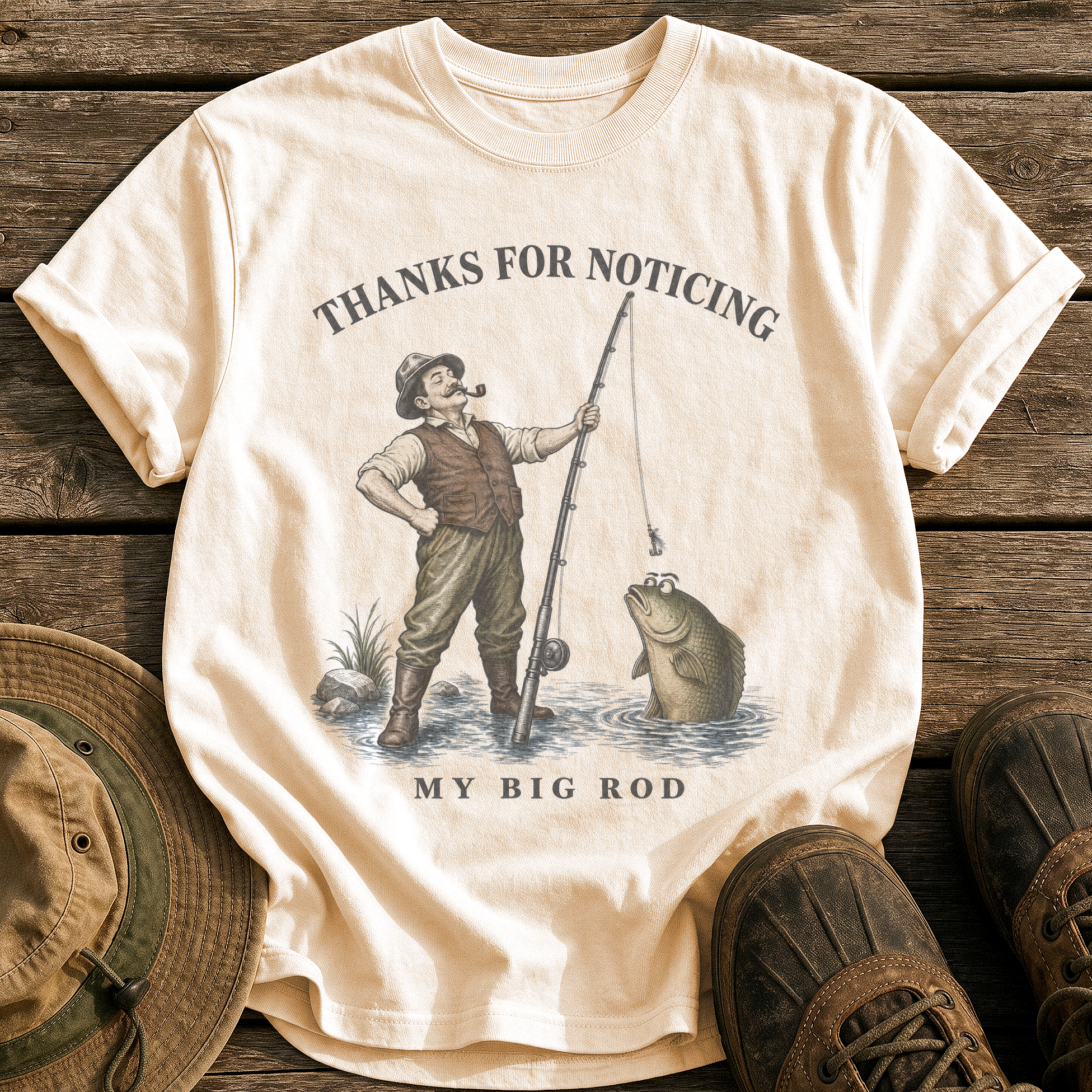 Thanks for Noticing T-Shirt tee - Ivory - front