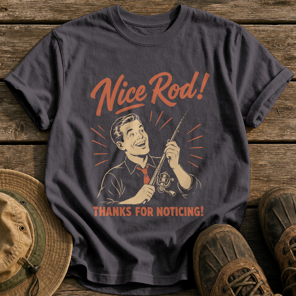 Nice Rod, Thanks tee - Graphite - front