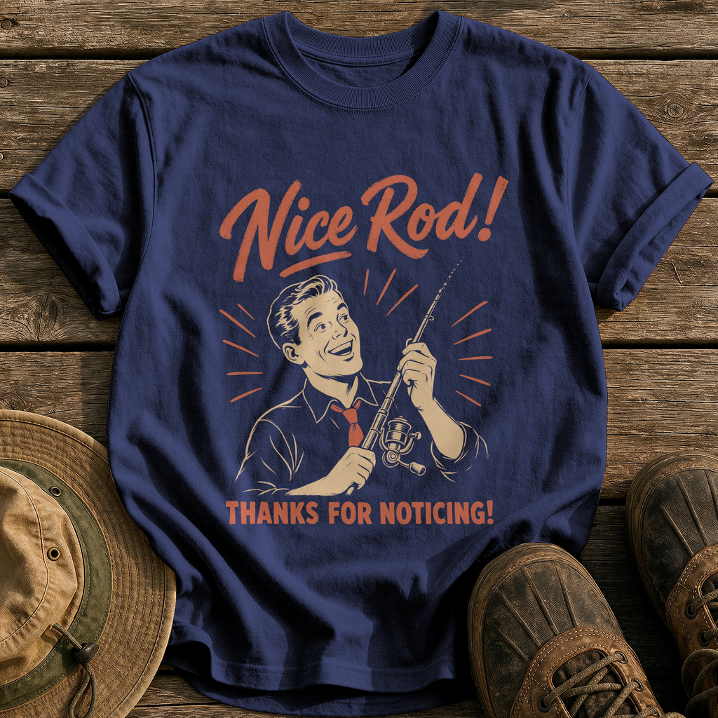Nice Rod, Thanks tee - True Navy - front