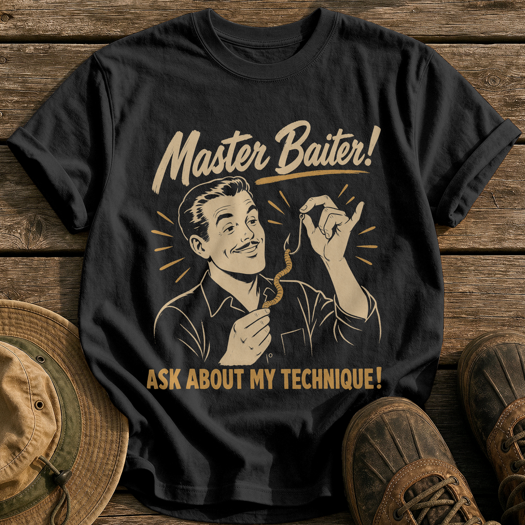The Master Baiter tee - Black - front