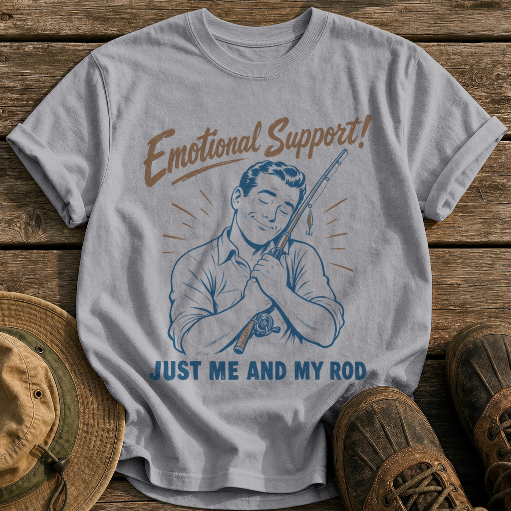 Emotional Support Rod tee - Grey - front