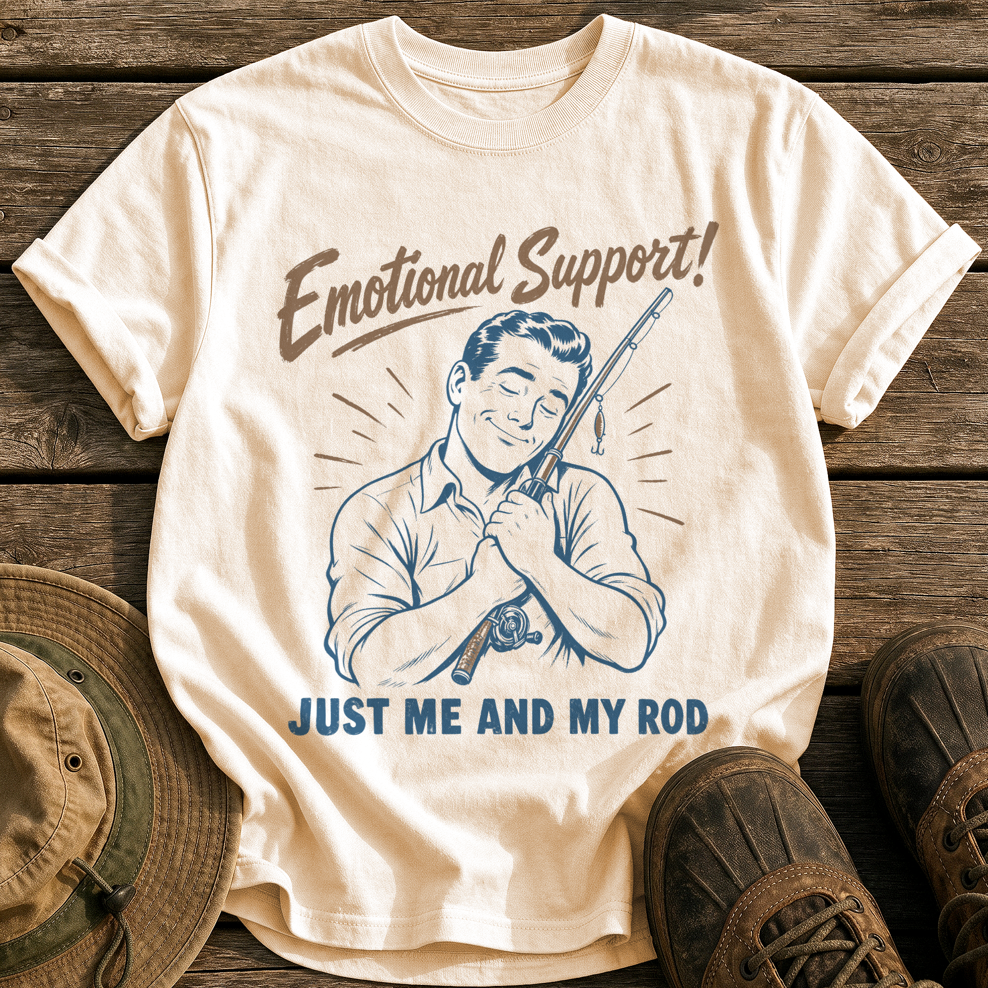 Emotional Support Rod tee - Ivory - front