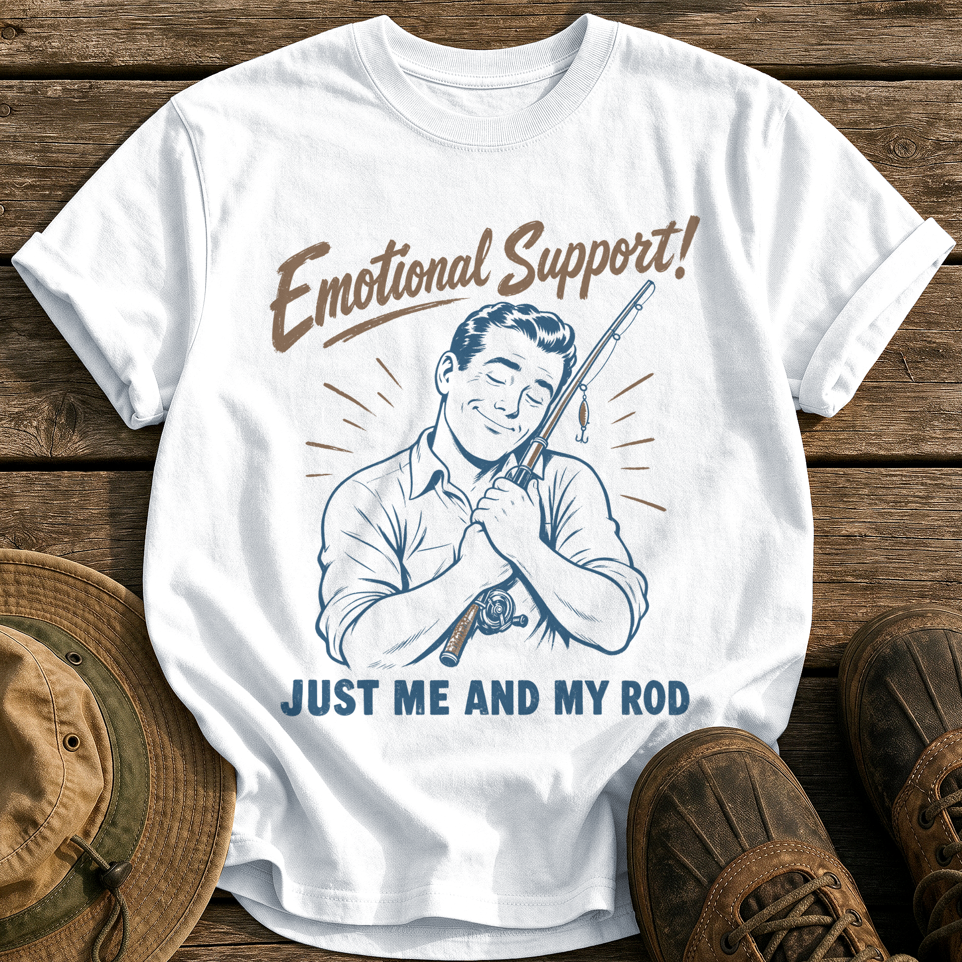 Emotional Support Rod tee - White - front