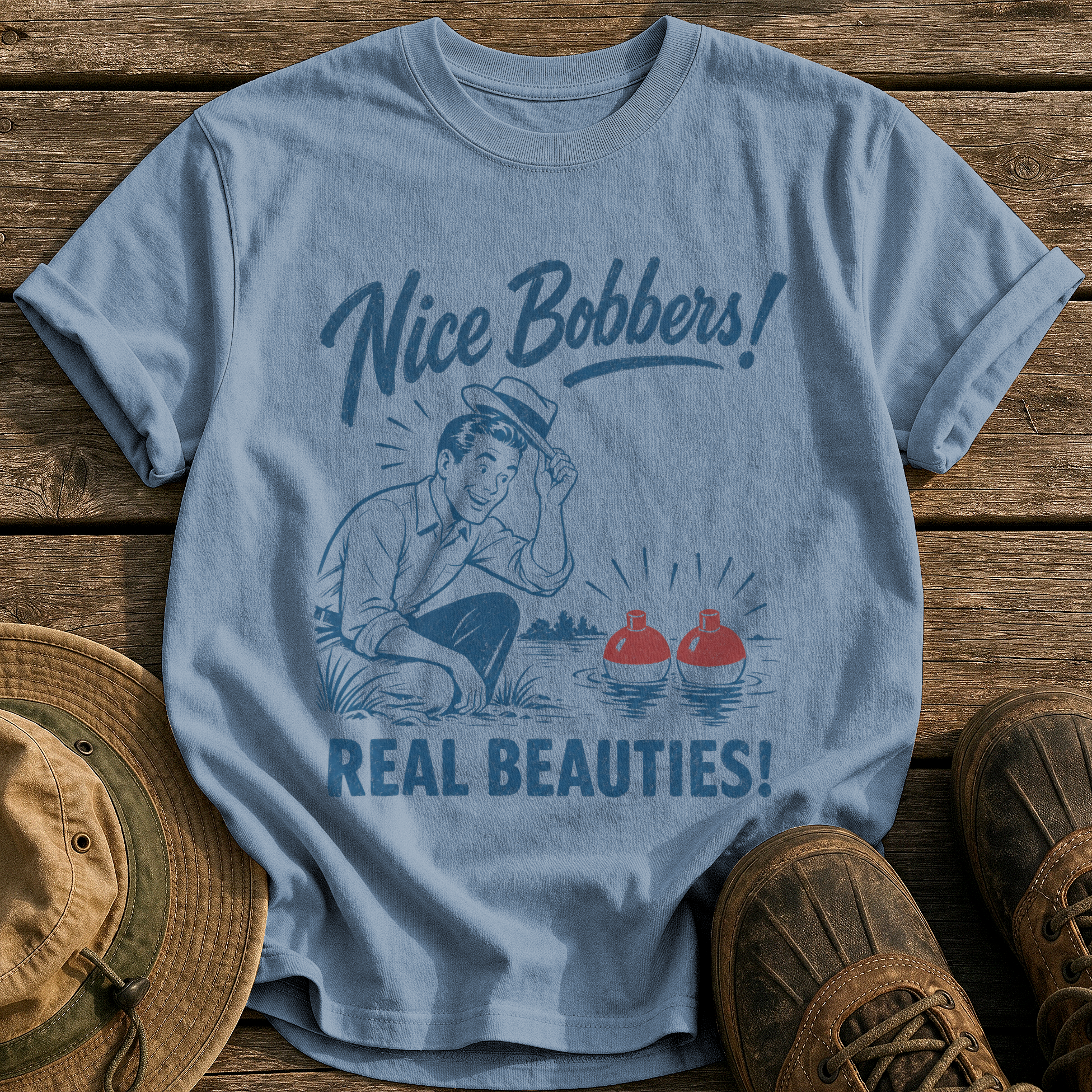 Nice Bobbers tee - Blue Jean - front