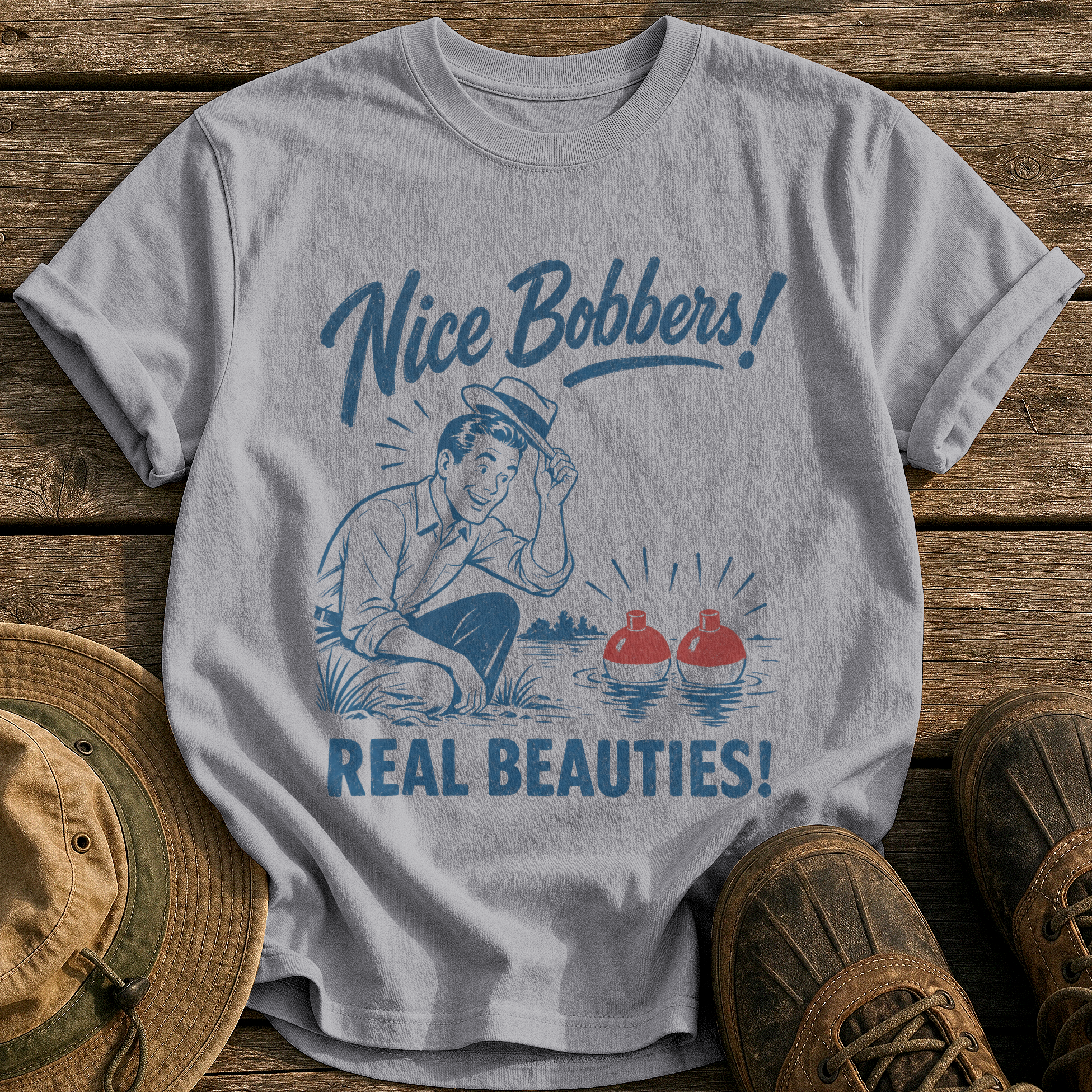 Nice Bobbers tee - Grey - front