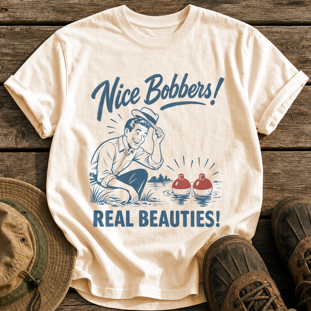 Nice Bobbers tee - Ivory - front
