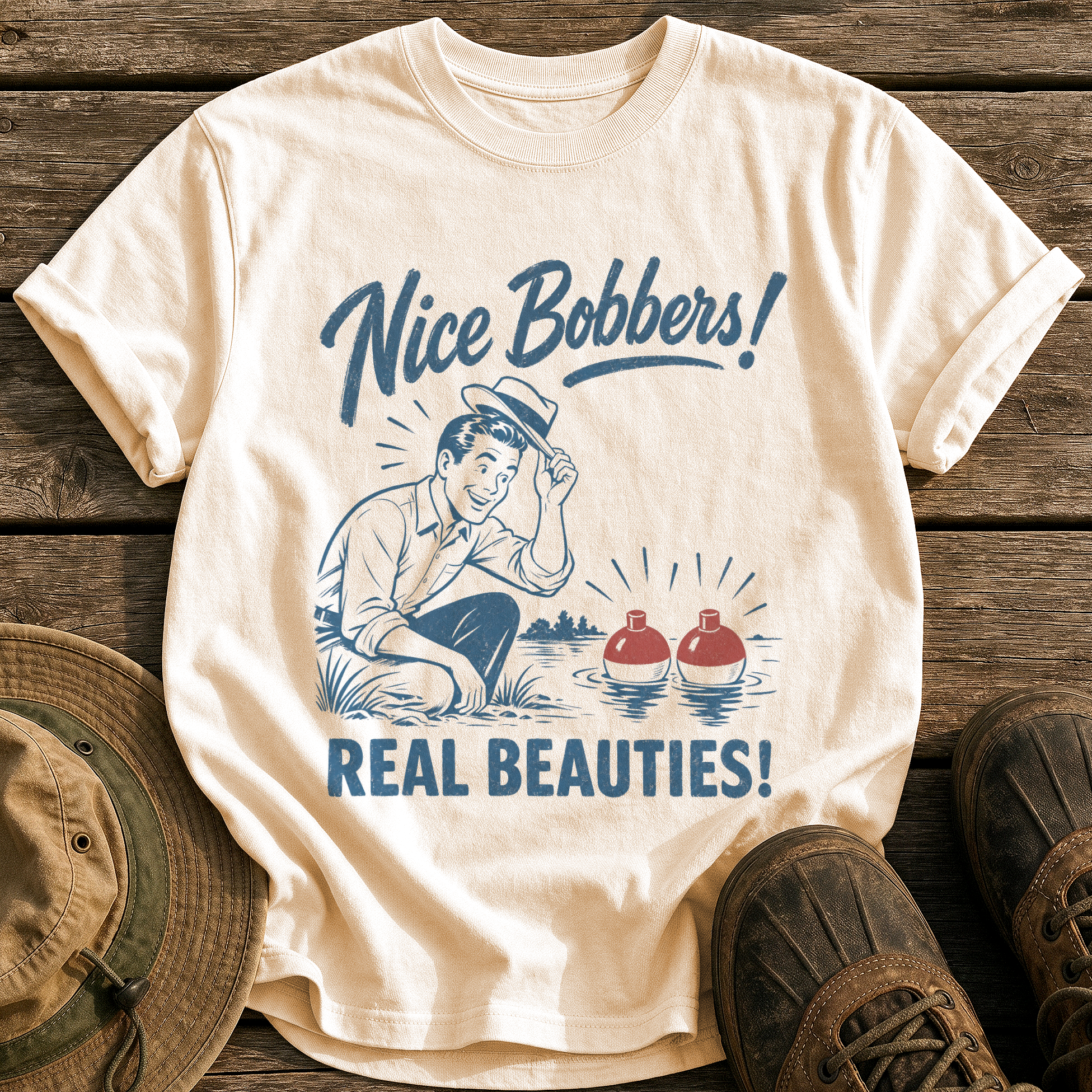 Nice Bobbers tee - Ivory - front