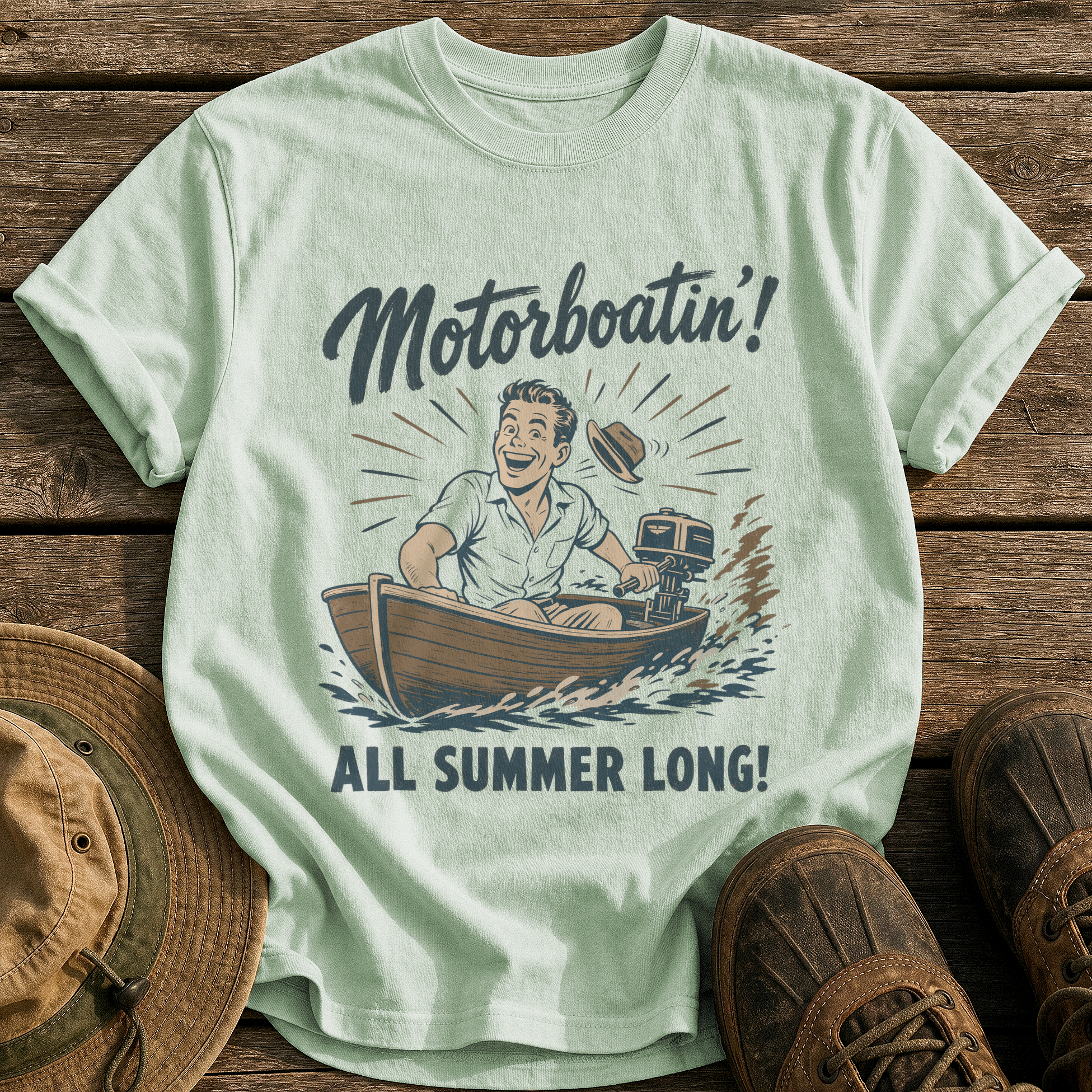 Motorboatin' tee - Bay - front