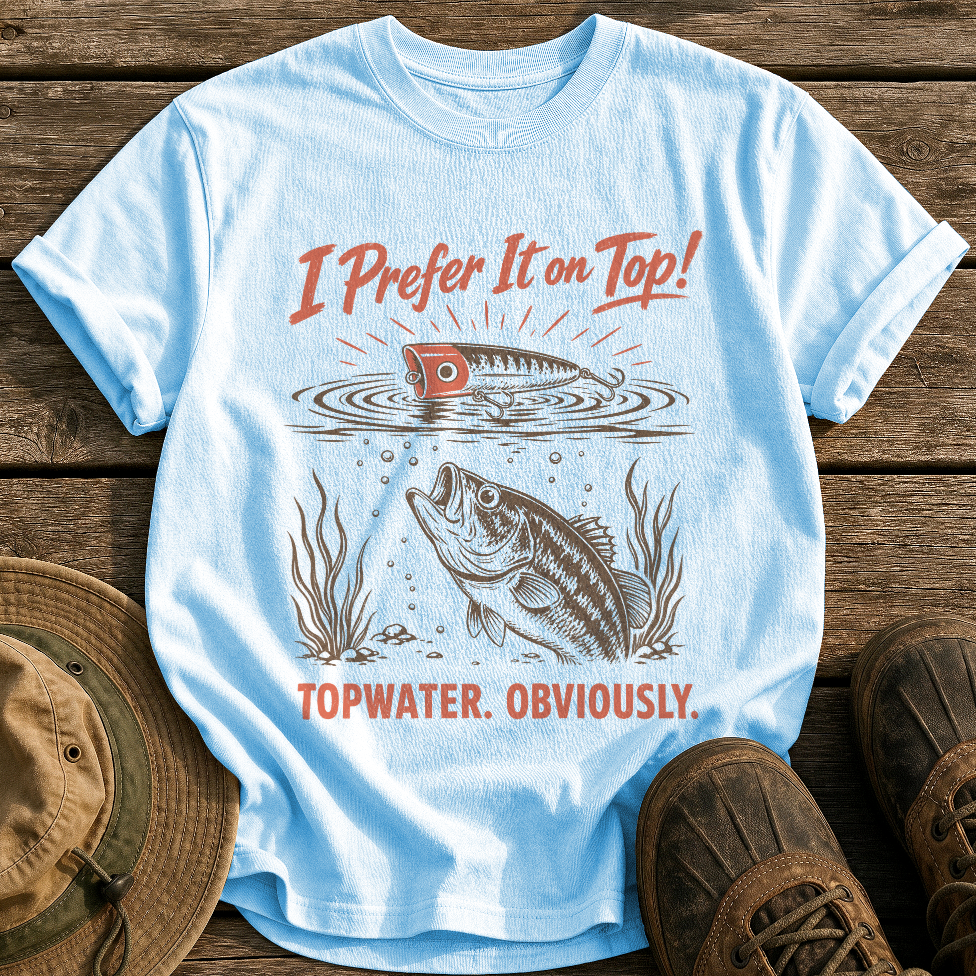 I Prefer It on Top tee - Chambray - front