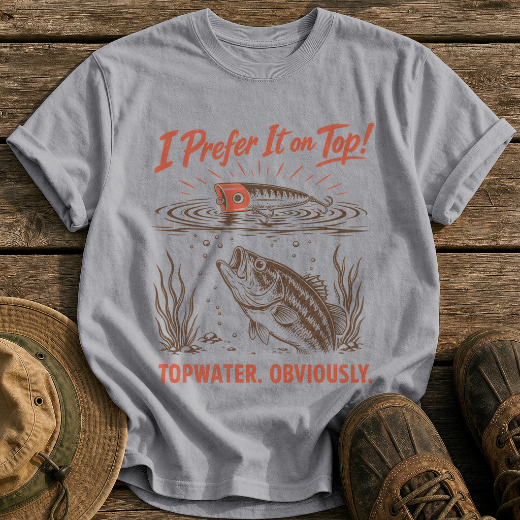 I Prefer It on Top tee - Grey - front