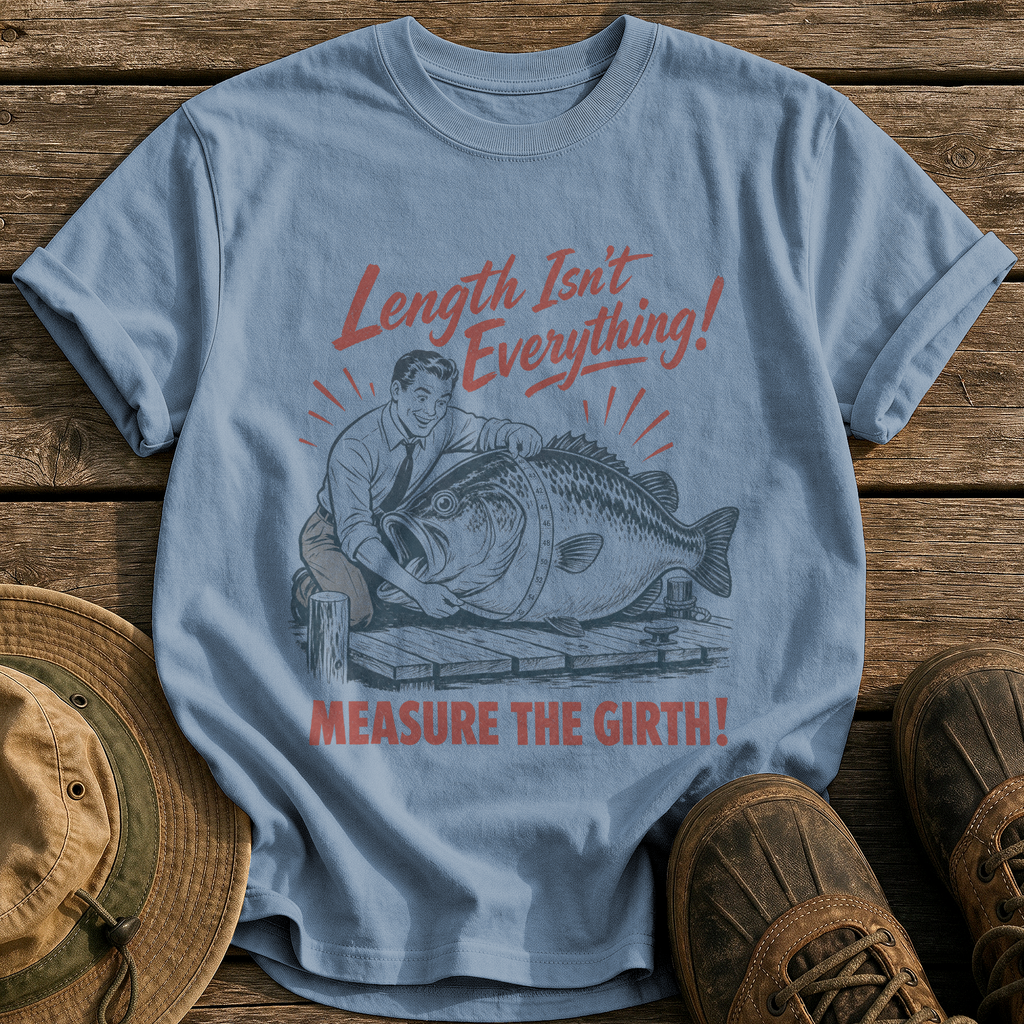 Length Isn't Everything tee - Blue Jean - front