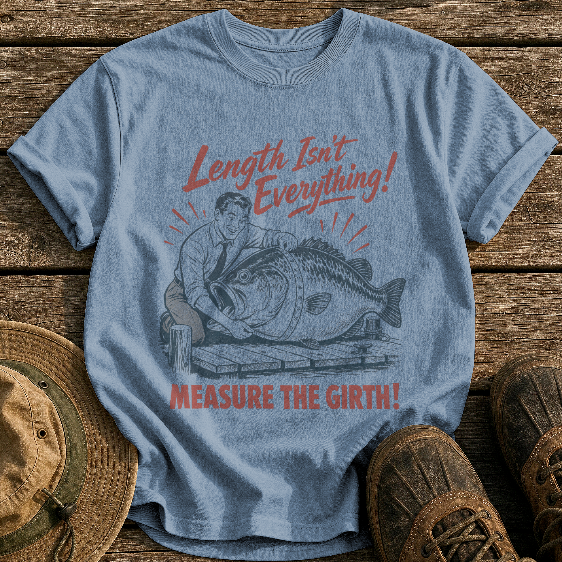 Length Isn't Everything tee - Blue Jean - front