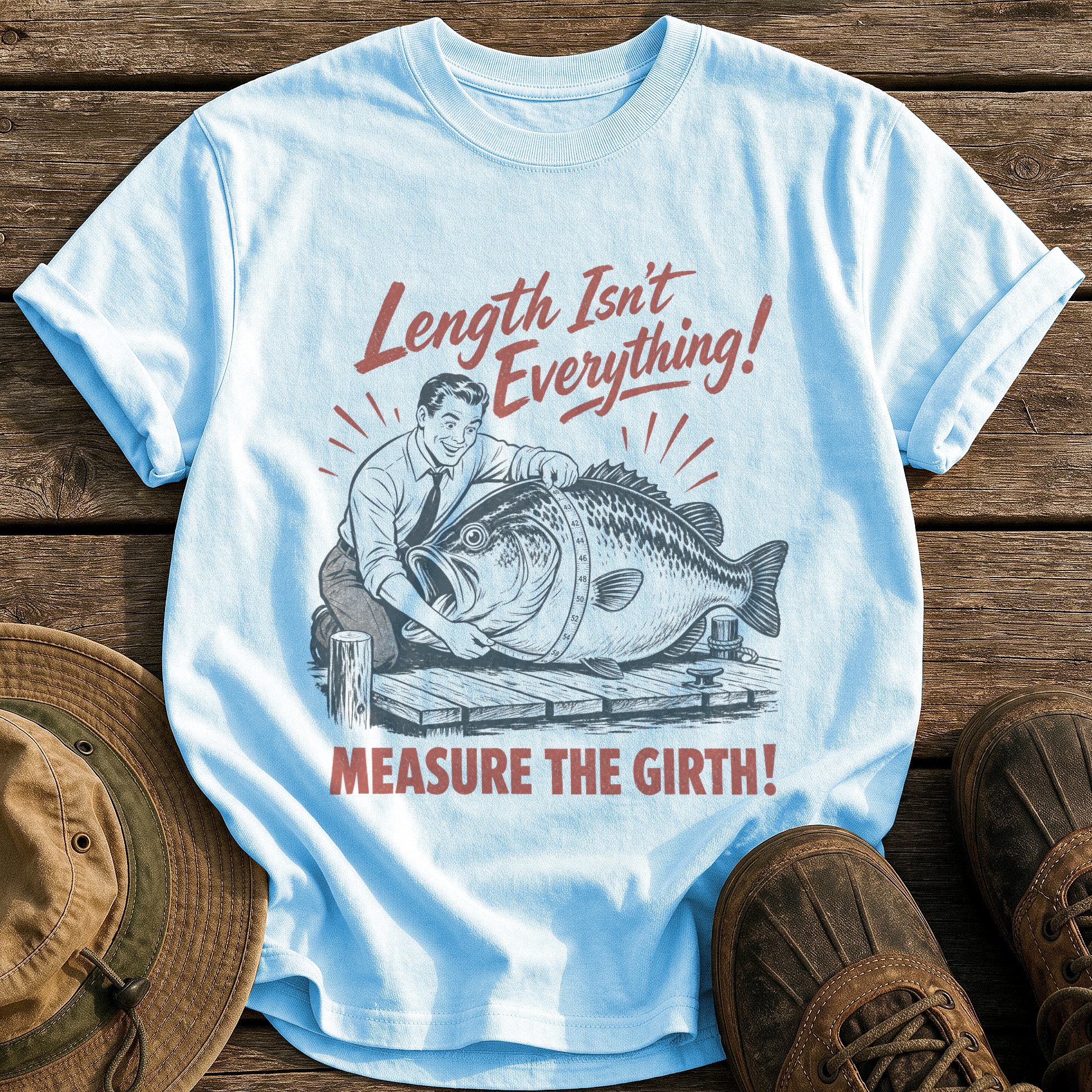 Length Isn't Everything tee - Chambray - front