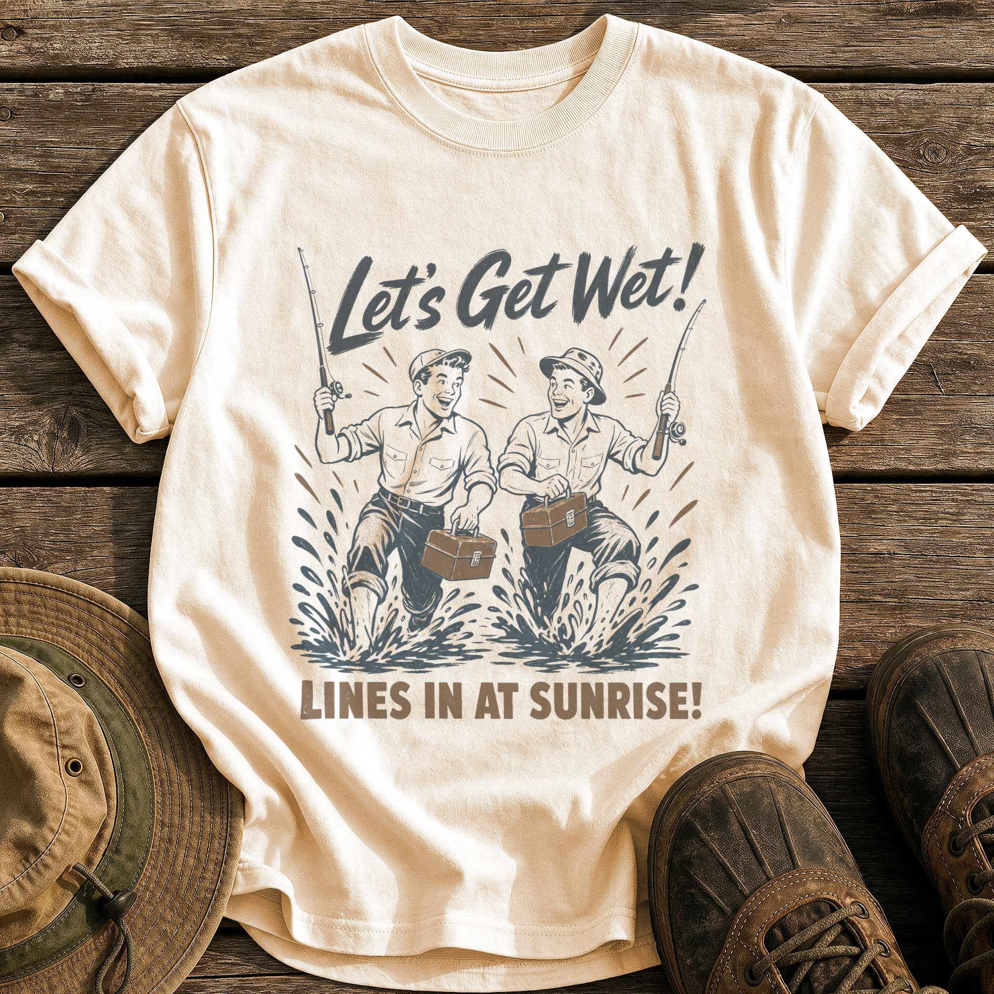 Let's Get Wet tee - Ivory - front