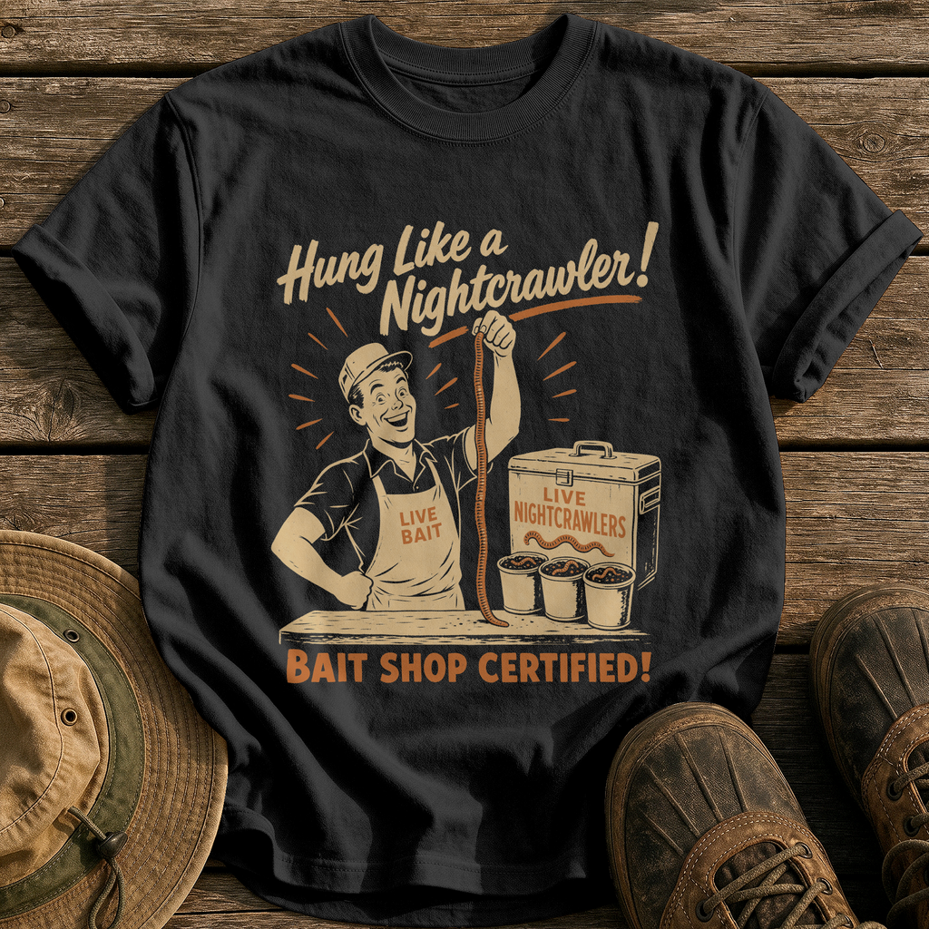 Hung Like a Nightcrawler tee - Black - front