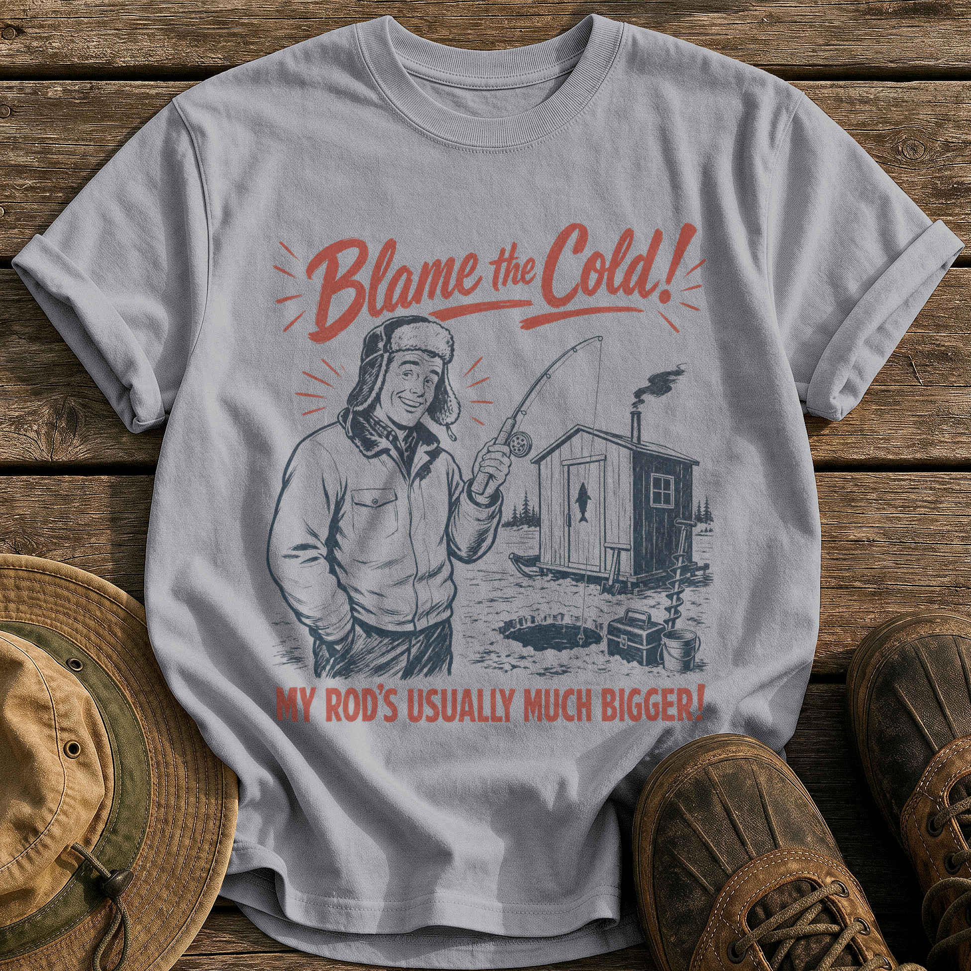 Blame the Cold tee - Grey - front