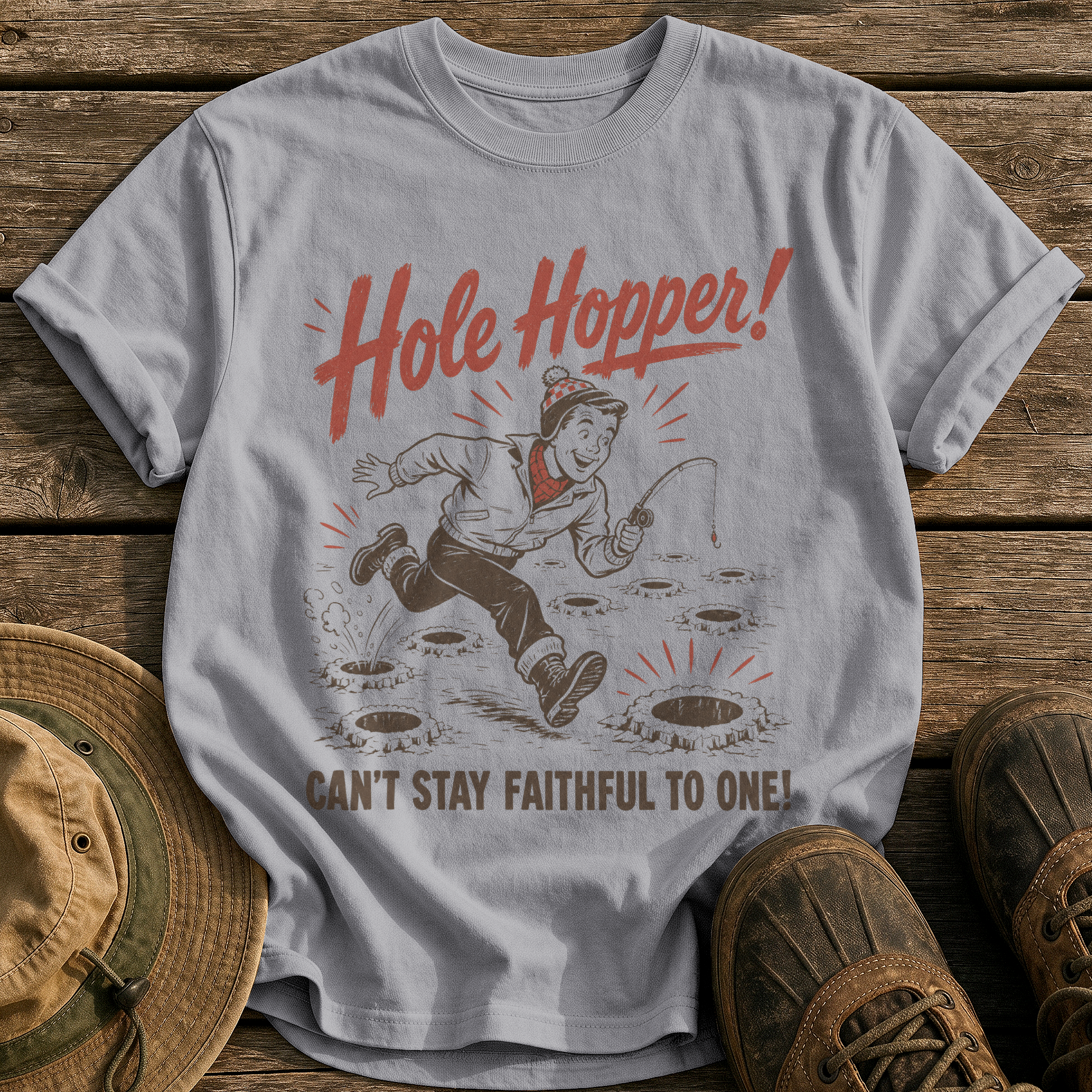 Hole Hopper tee - Grey - front