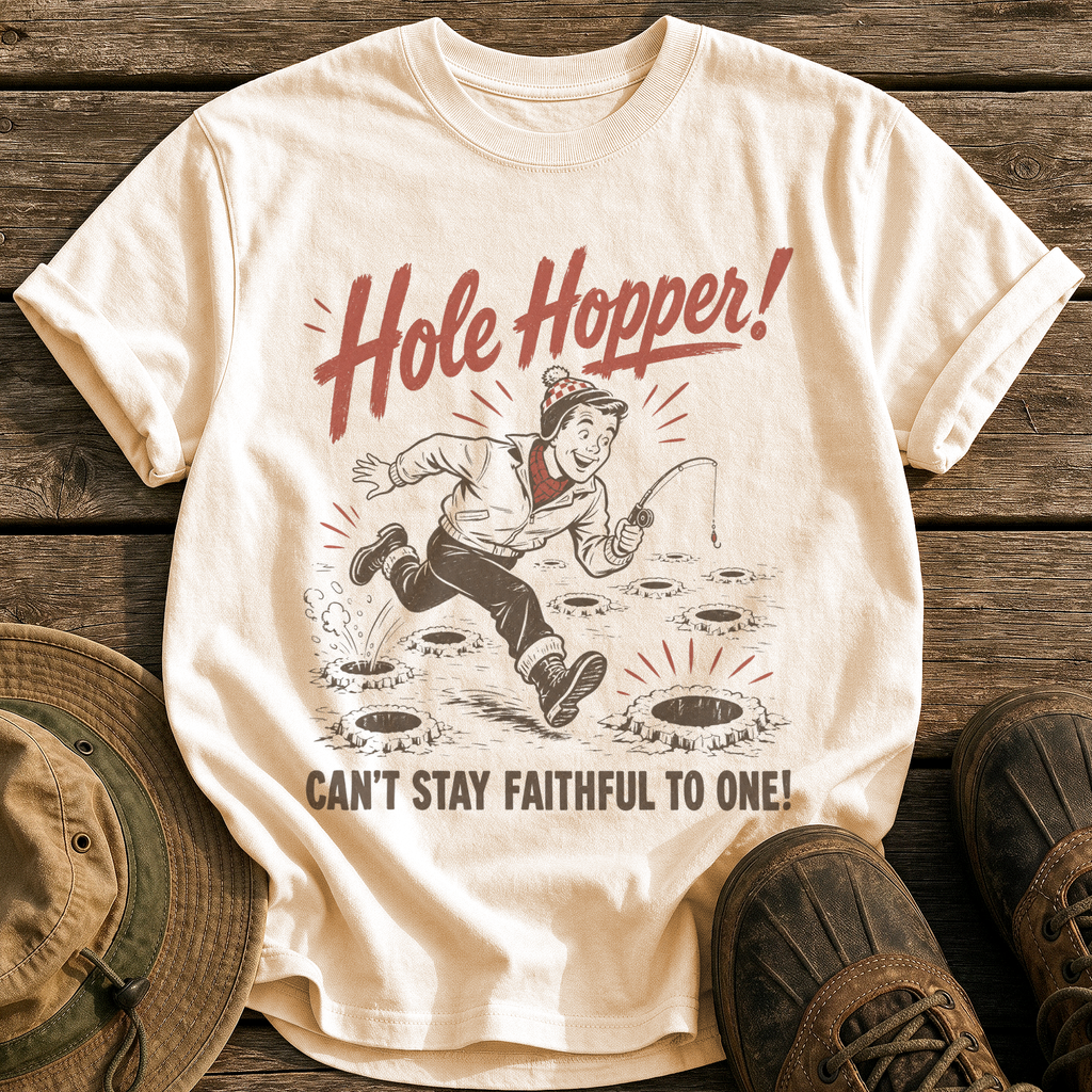 Hole Hopper tee - Ivory - front