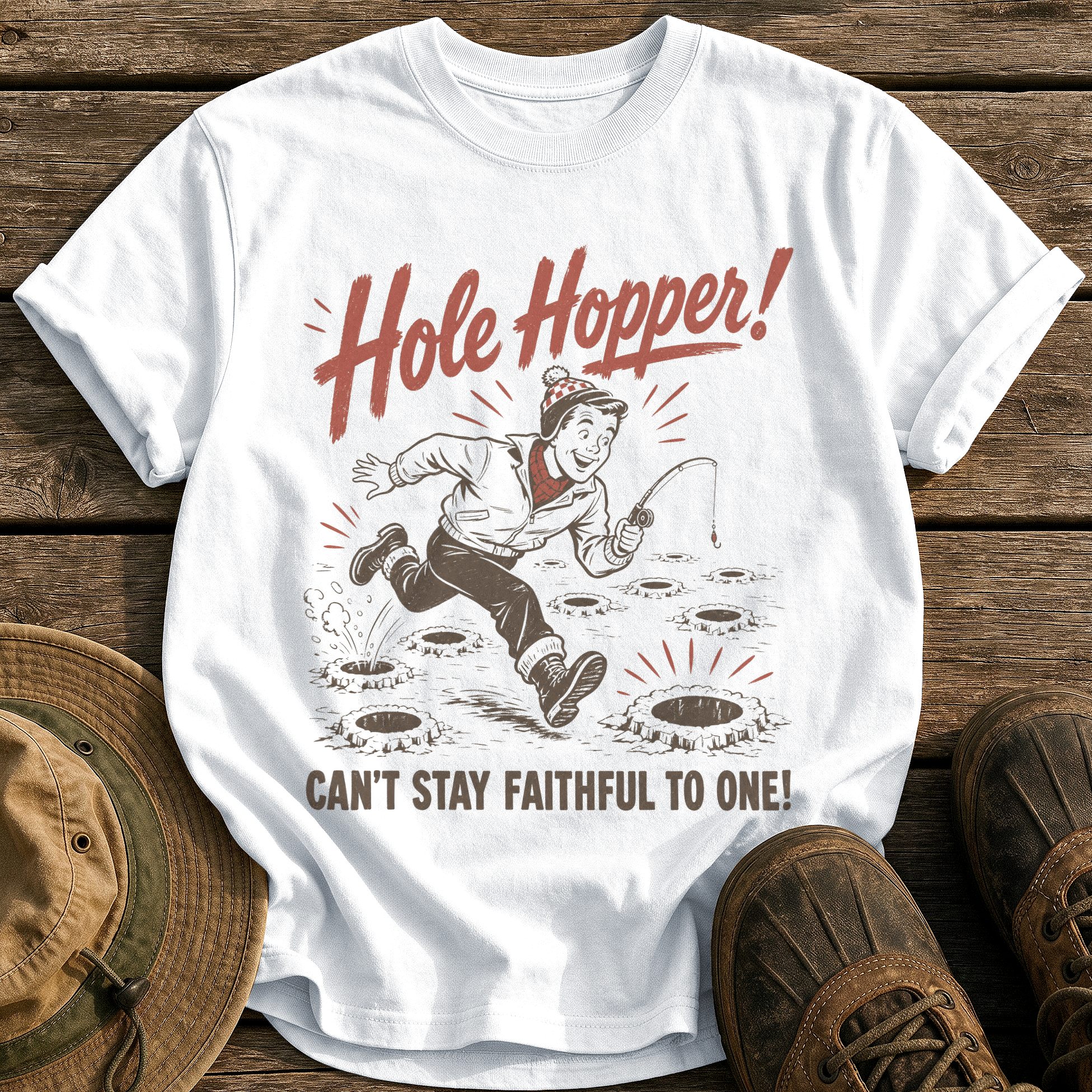 Hole Hopper tee - White - front