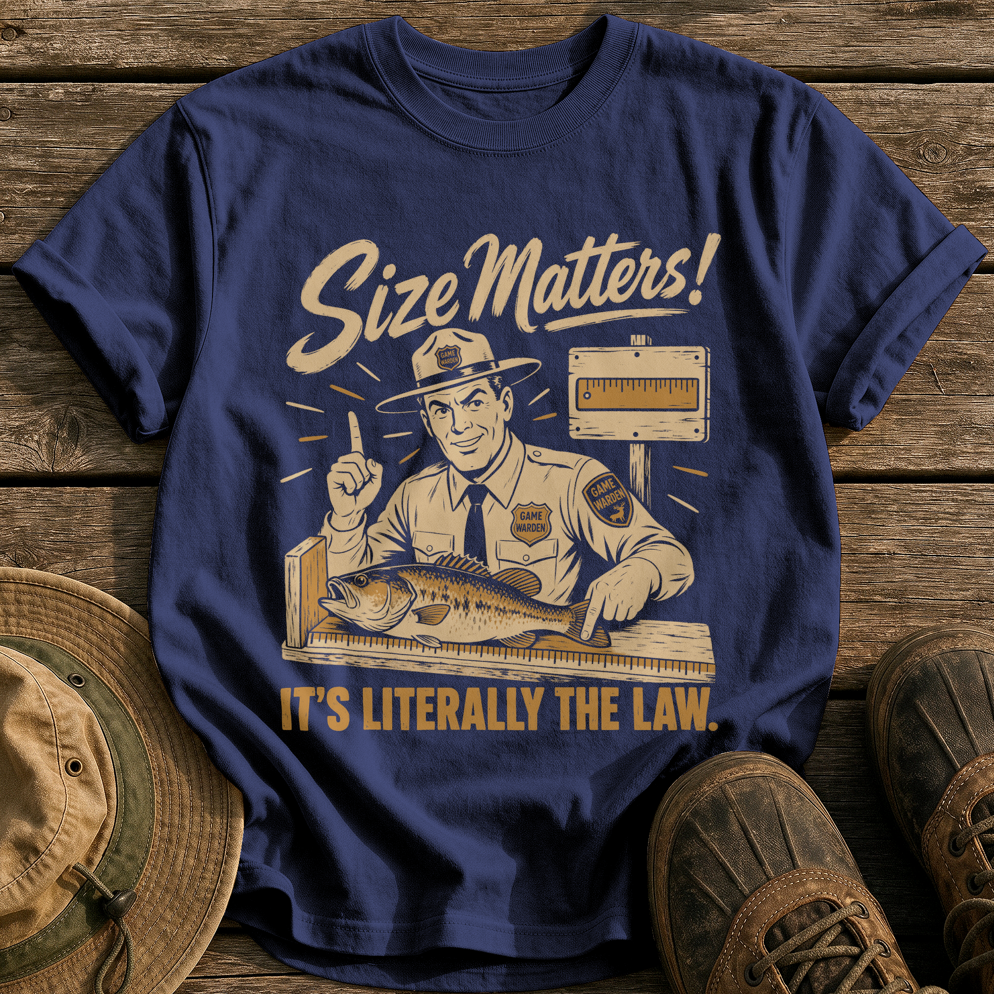Size Matters tee - True Navy - front
