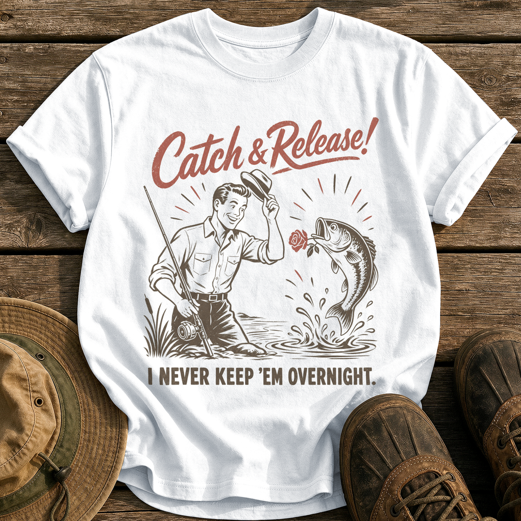 Never Keep 'Em Overnight tee - White - front