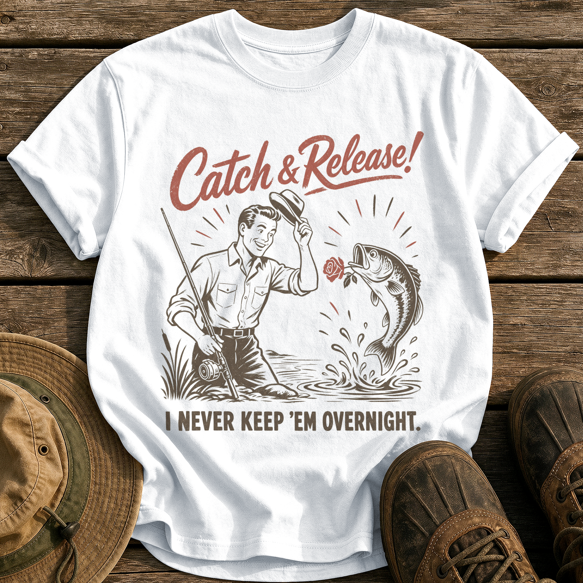 Never Keep 'Em Overnight tee - White - front