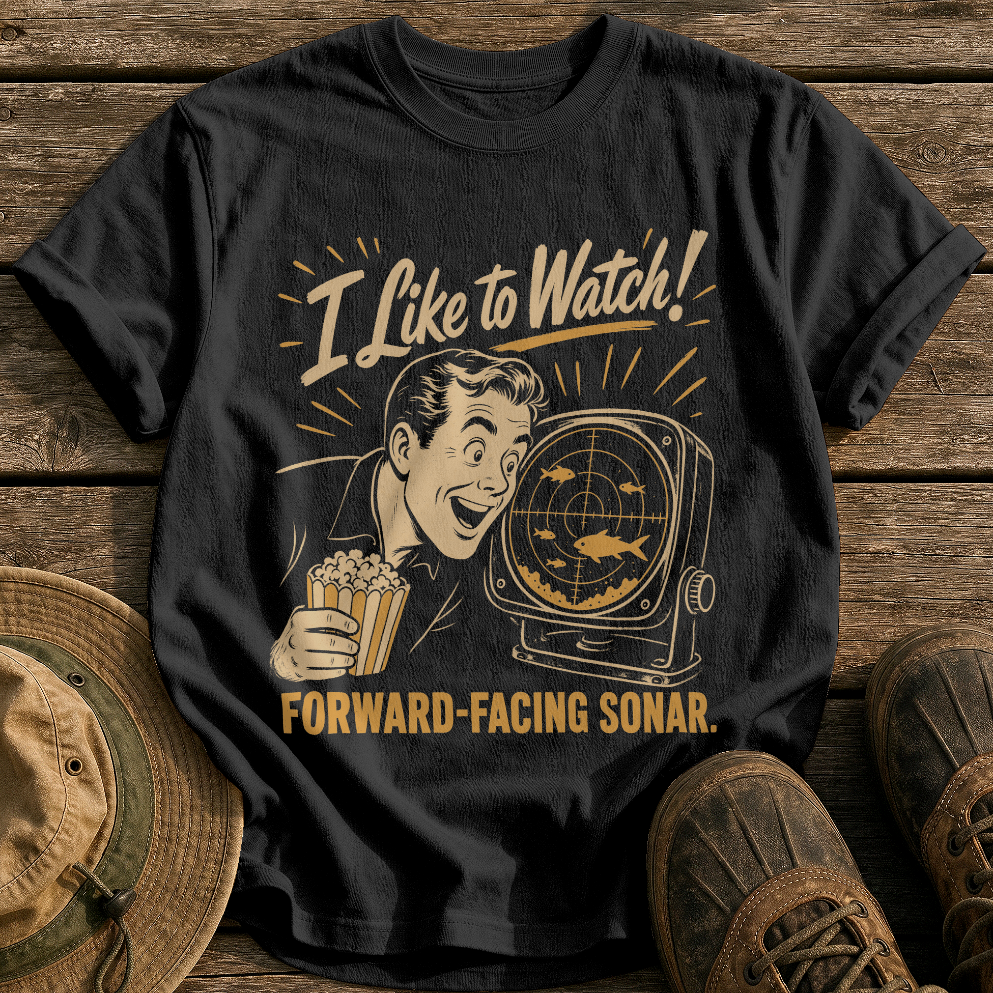 I Like to Watch tee - Black - front