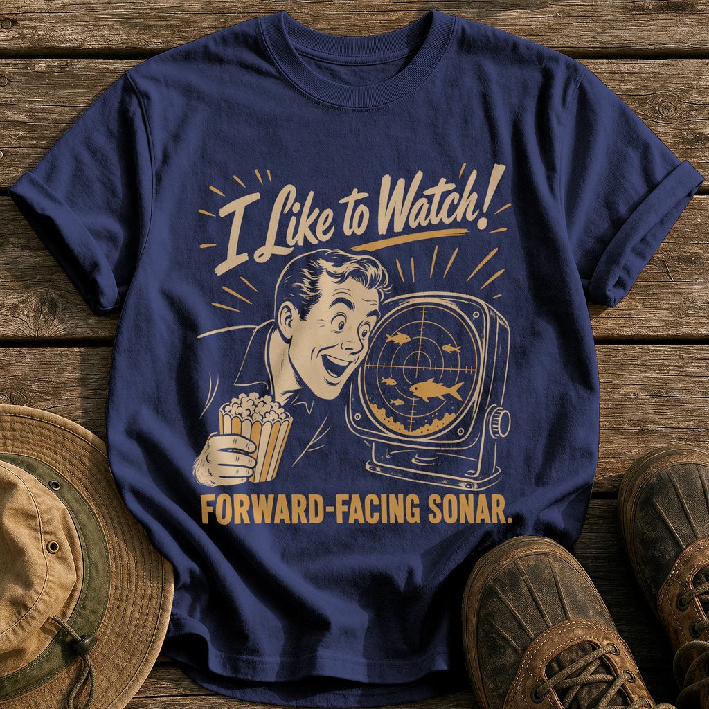 I Like to Watch tee - True Navy - front