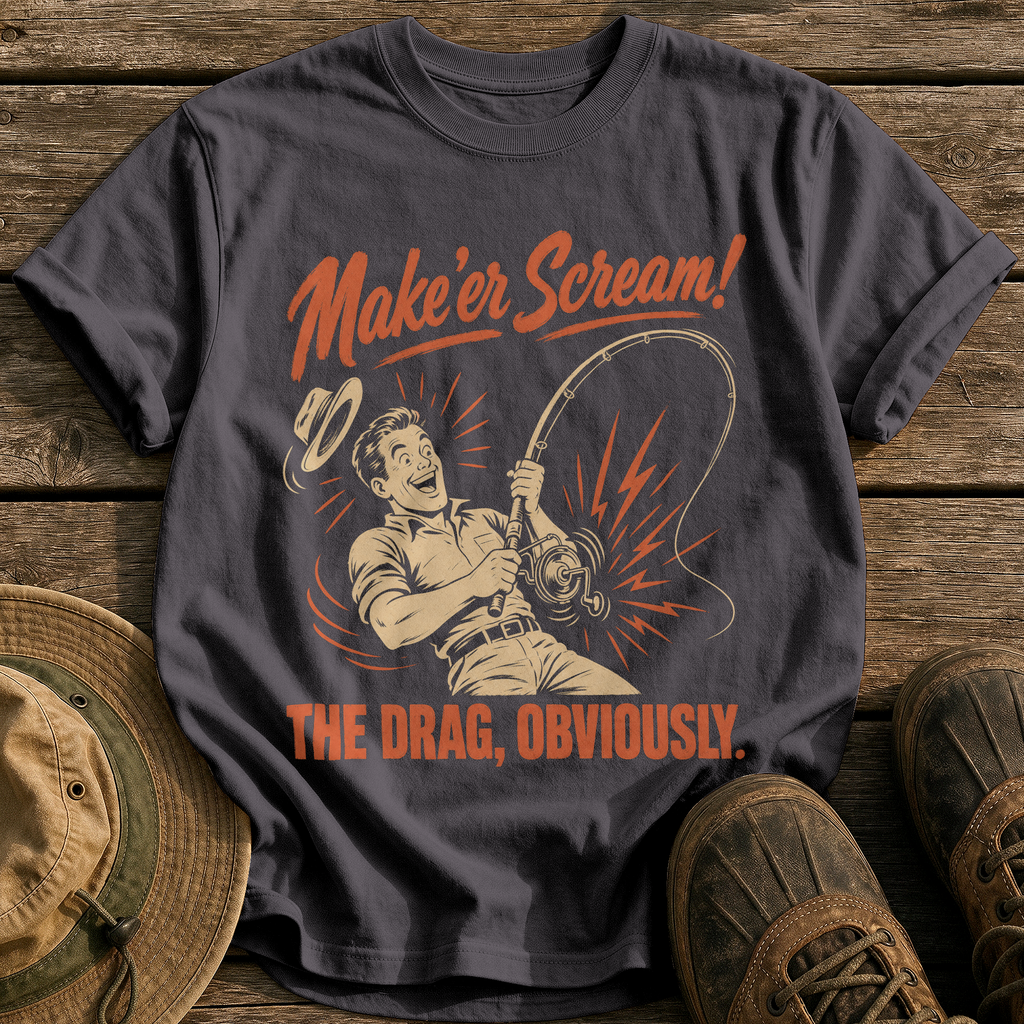 Make 'er Scream tee - Graphite - front