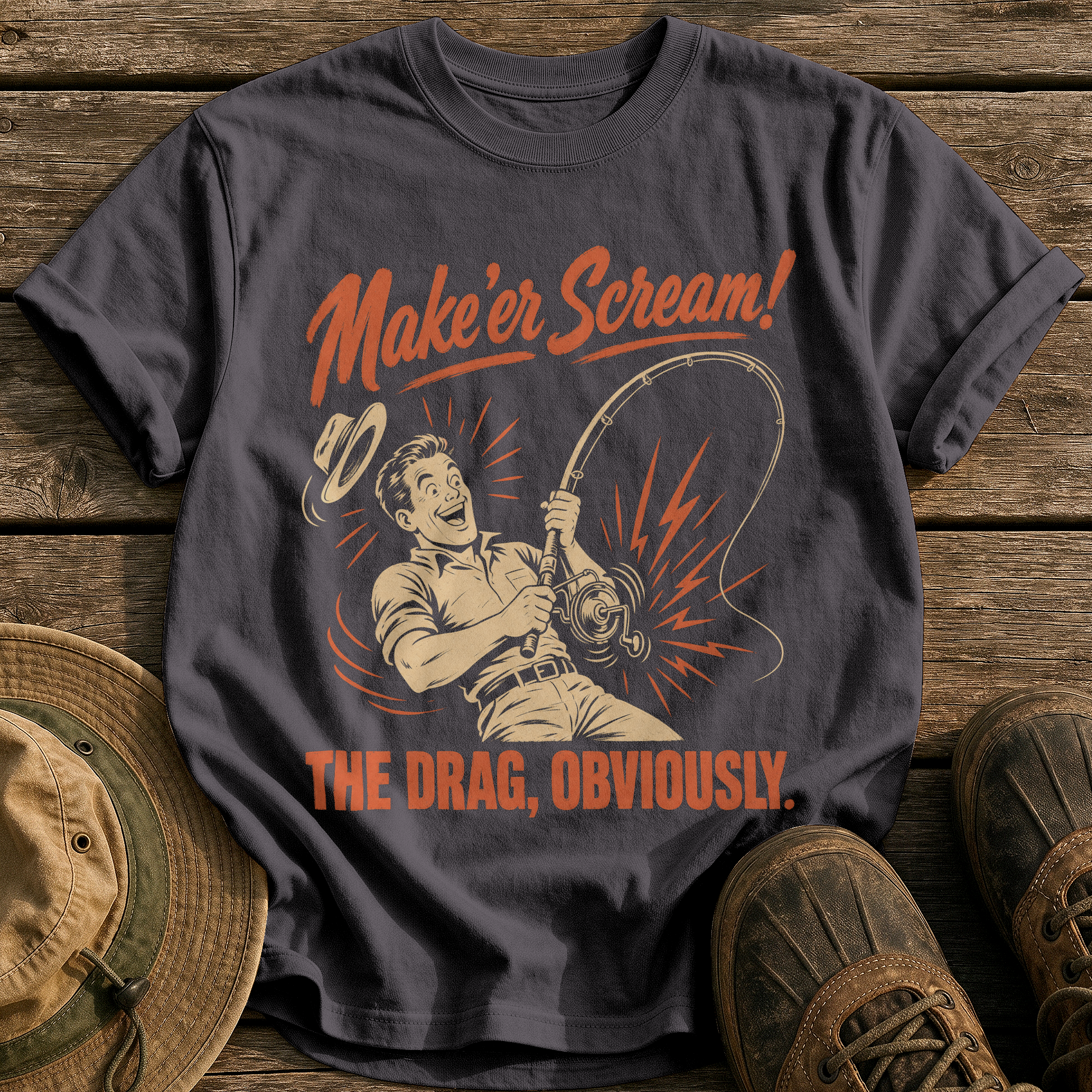 Make 'er Scream tee - Graphite - front