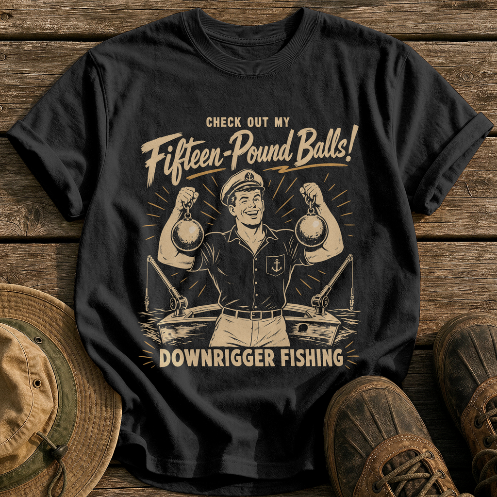 Fifteen-Pound Balls tee - Black - front