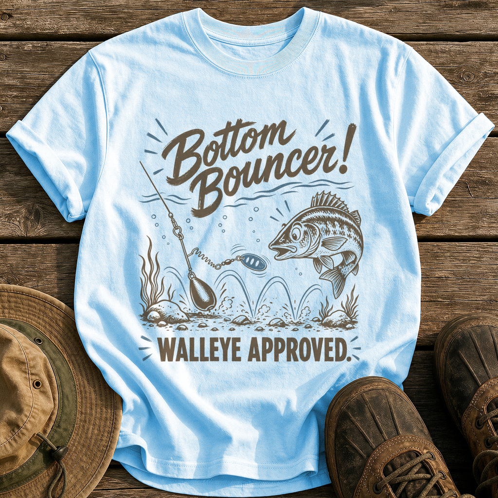 Bottom Bouncer tee - Chambray - front
