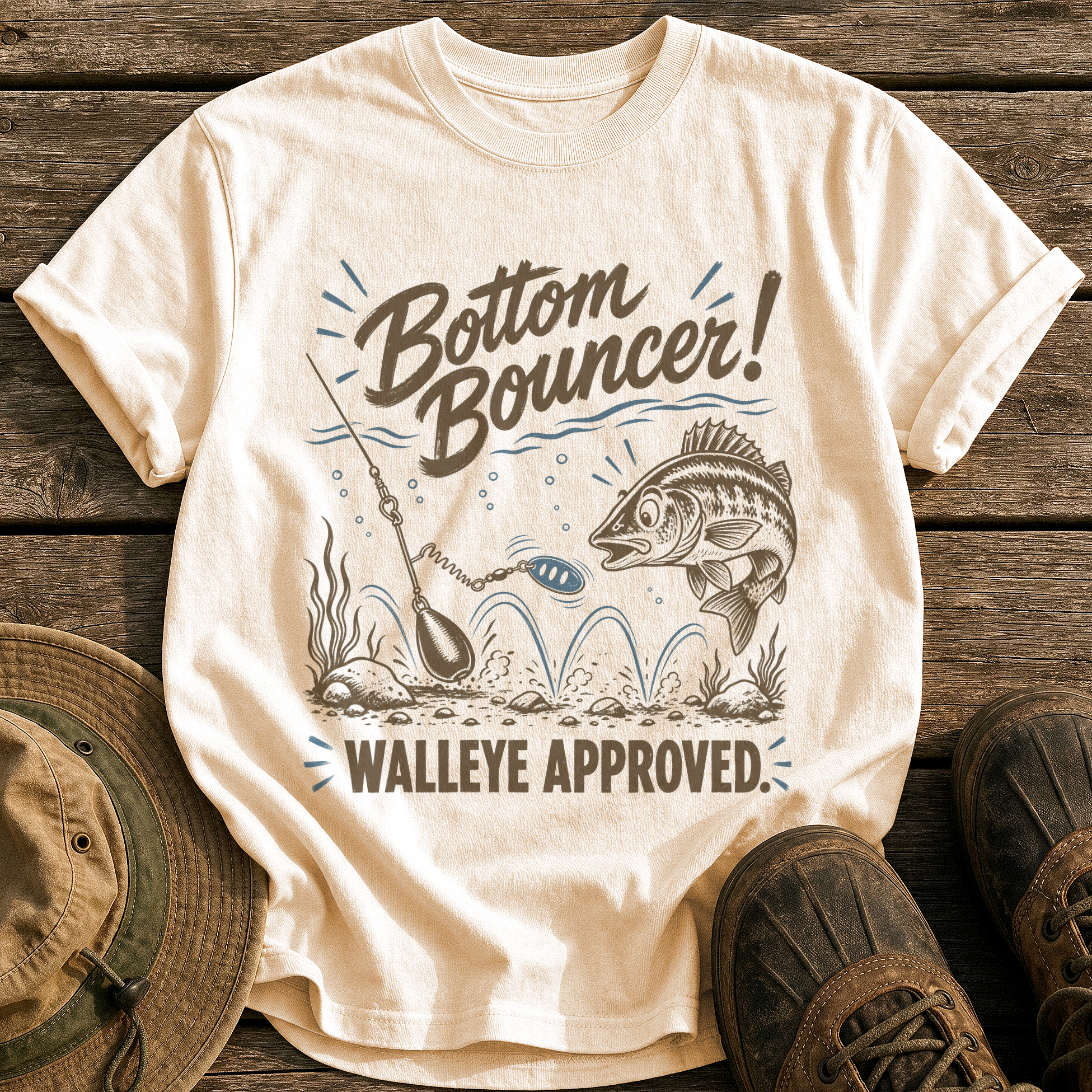 Bottom Bouncer tee - Ivory - front