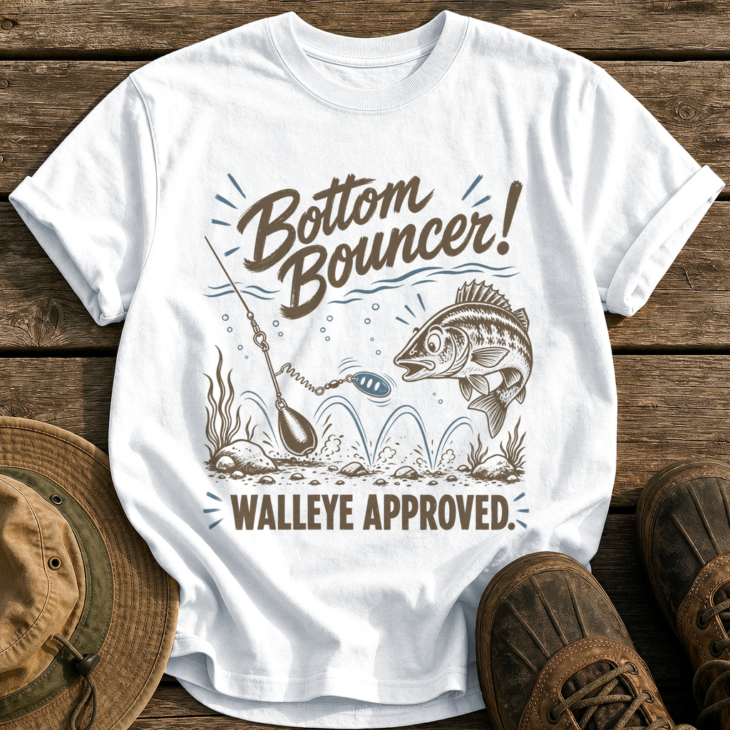 Bottom Bouncer tee - White - front