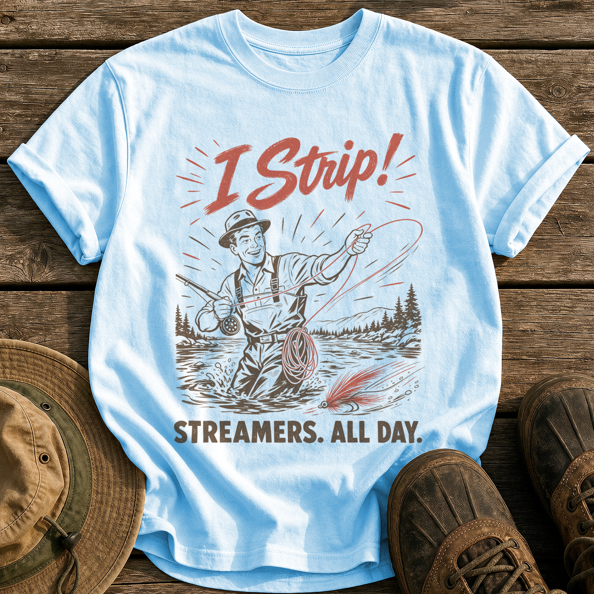 I Strip tee - Chambray - front