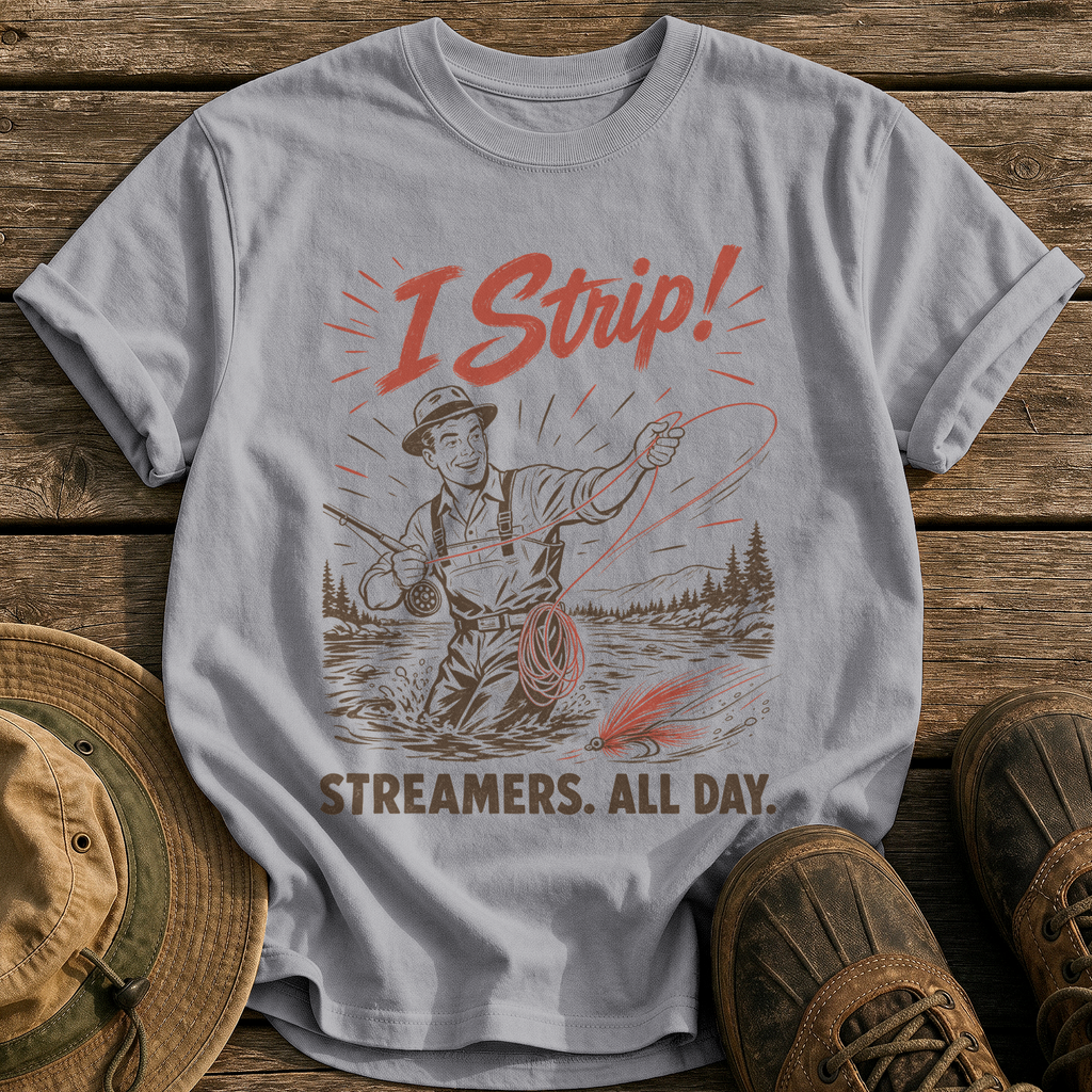 I Strip tee - Grey - front