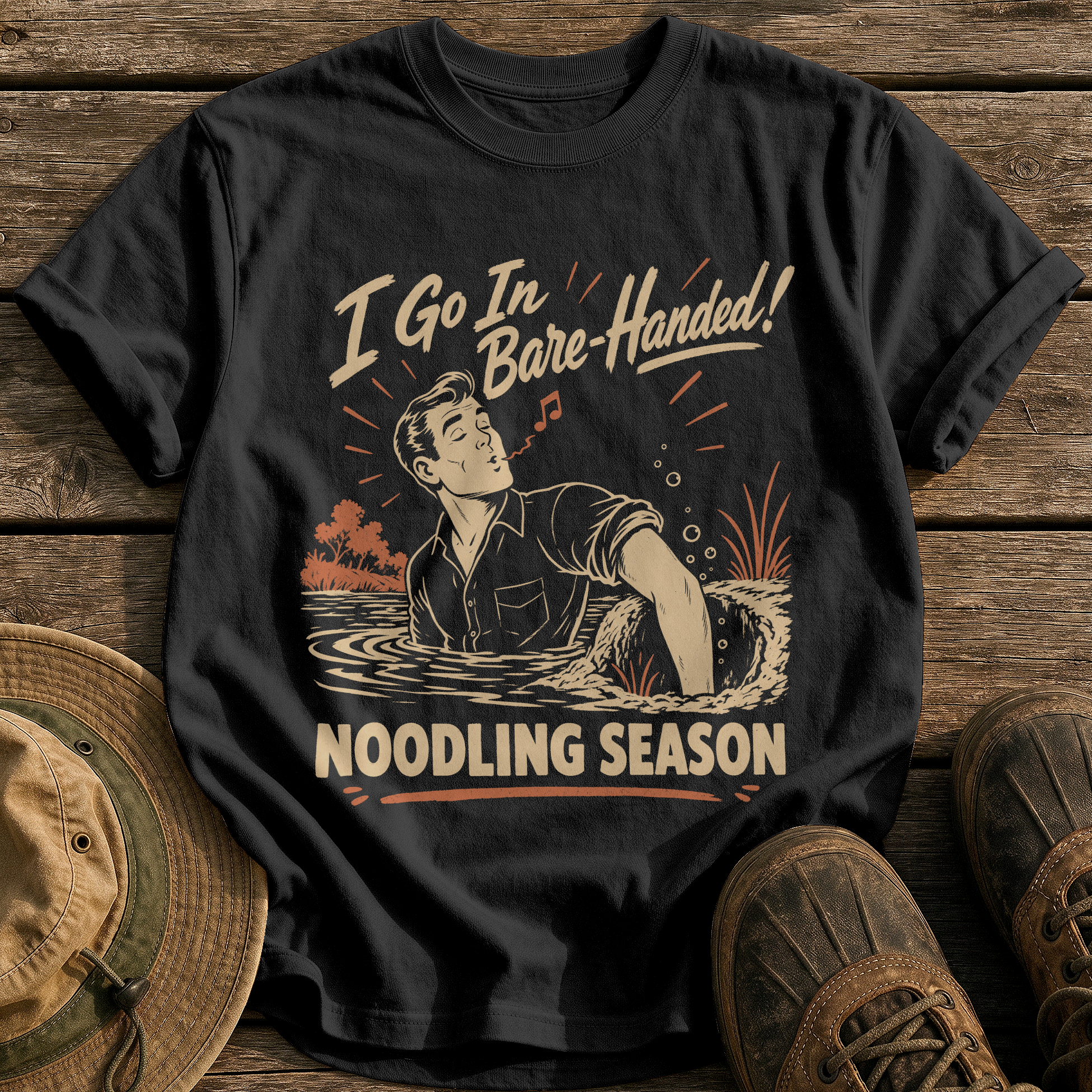 I Go In Bare-Handed tee - Black - front