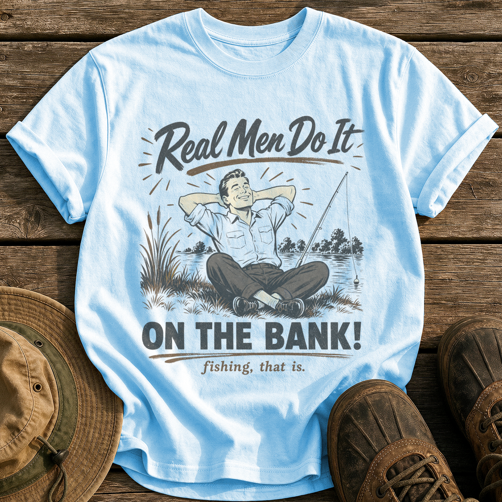 Do It on the Bank tee - Chambray - front