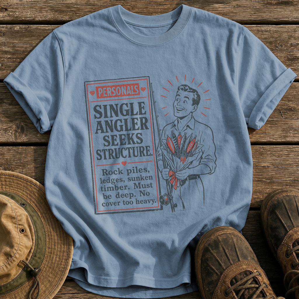 Seeking Structure tee - Blue Jean - front