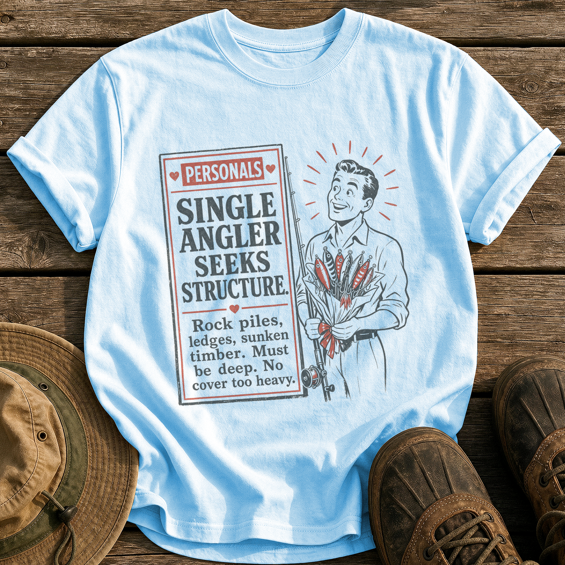 Seeking Structure tee - Chambray - front