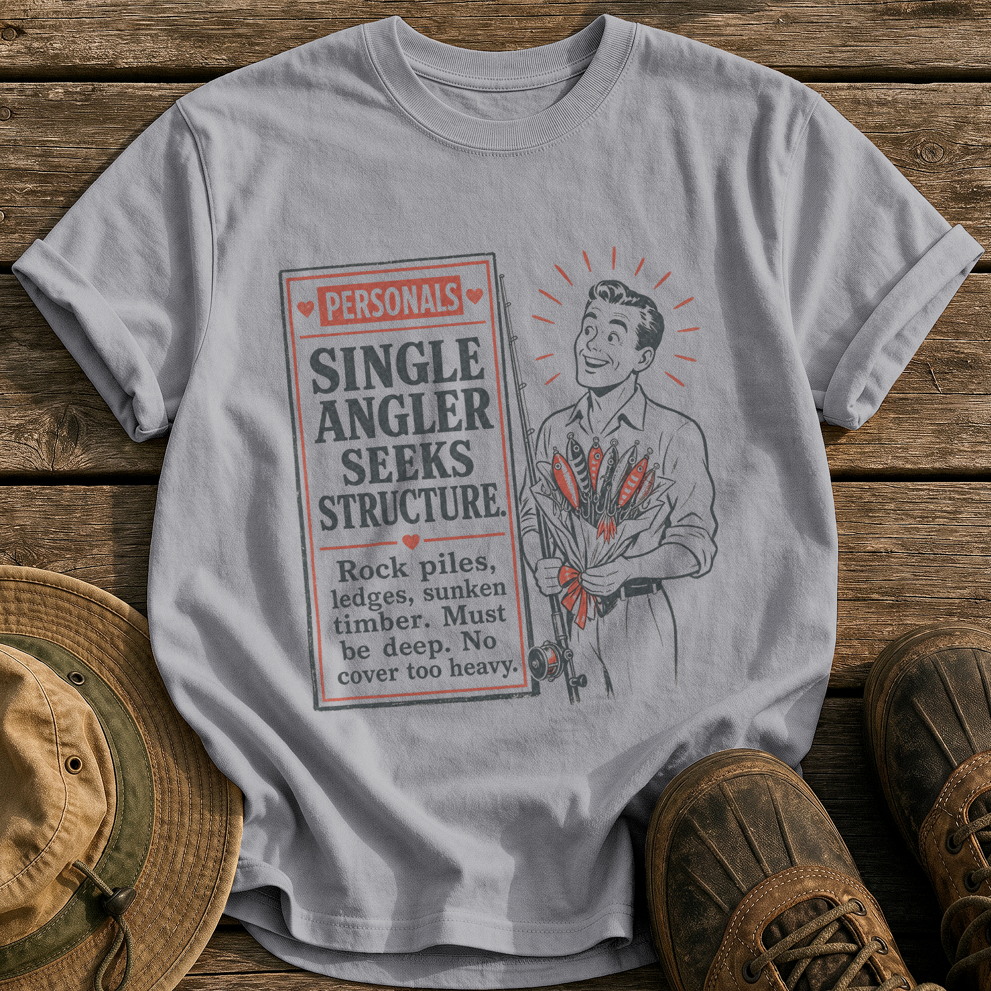 Seeking Structure tee - Grey - front