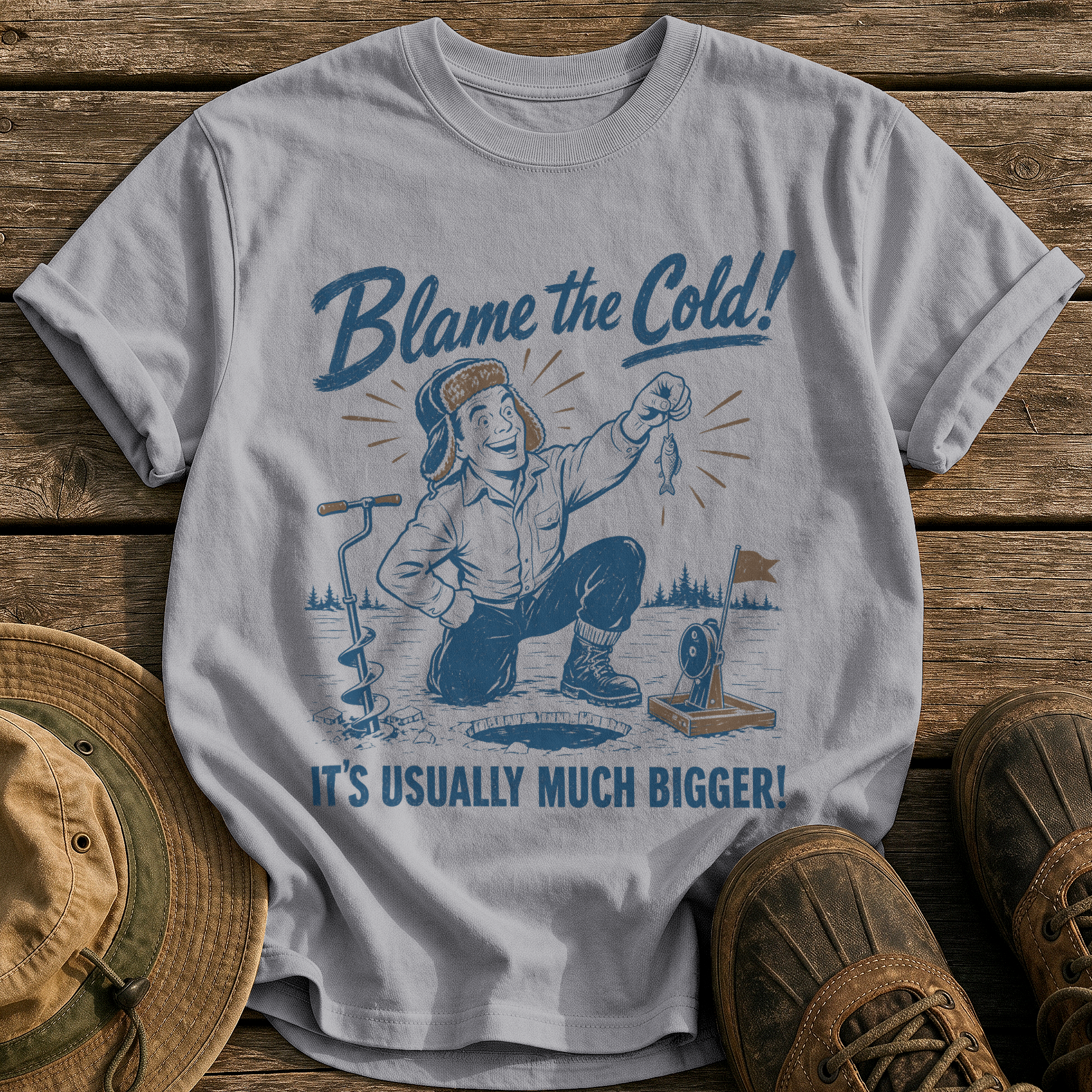 Usually Much Bigger tee - Grey - front