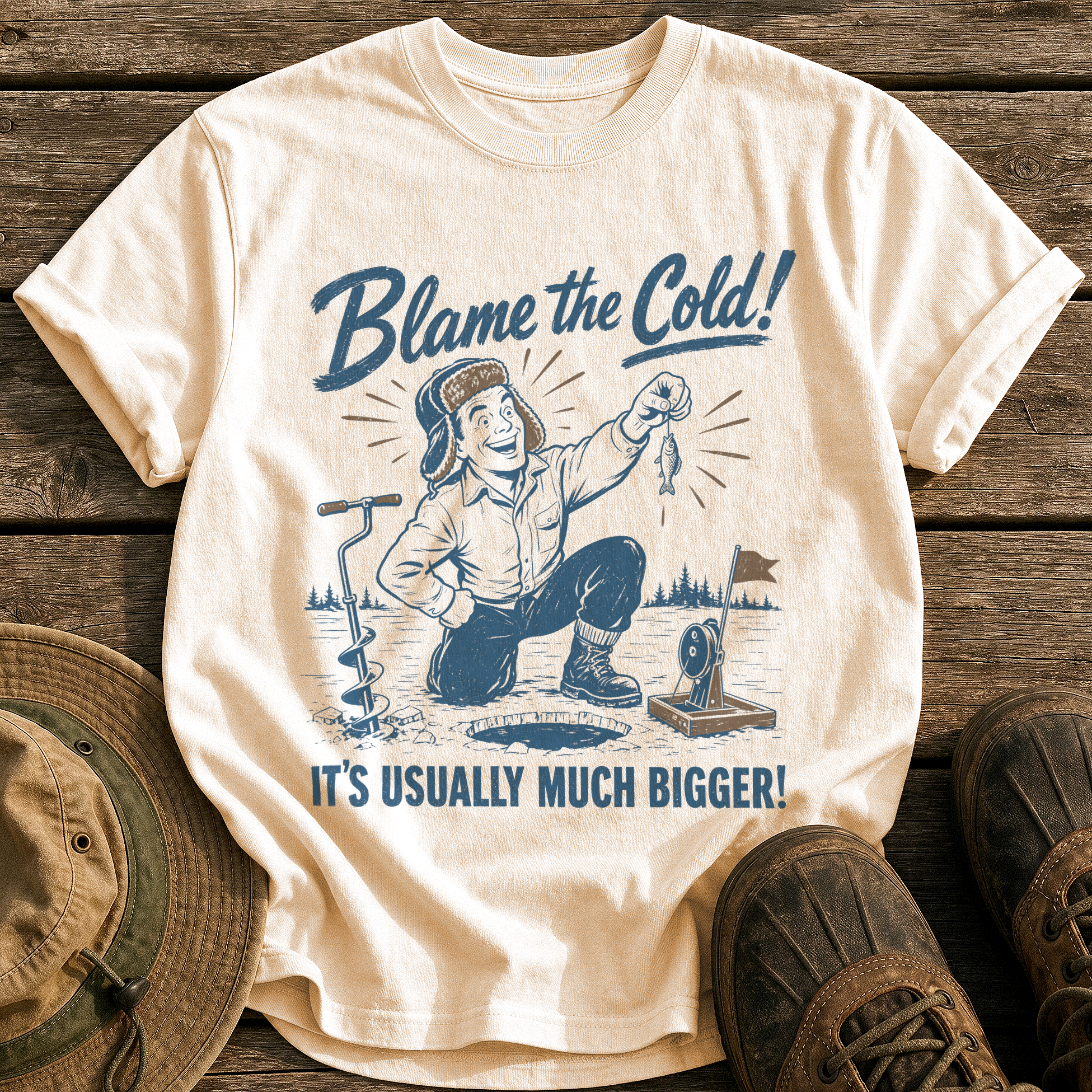 Usually Much Bigger tee - Ivory - front