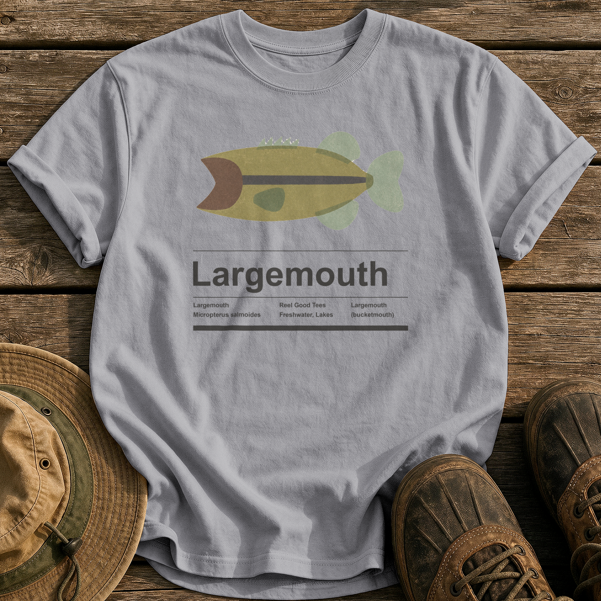 Largemouth tee - Grey - front