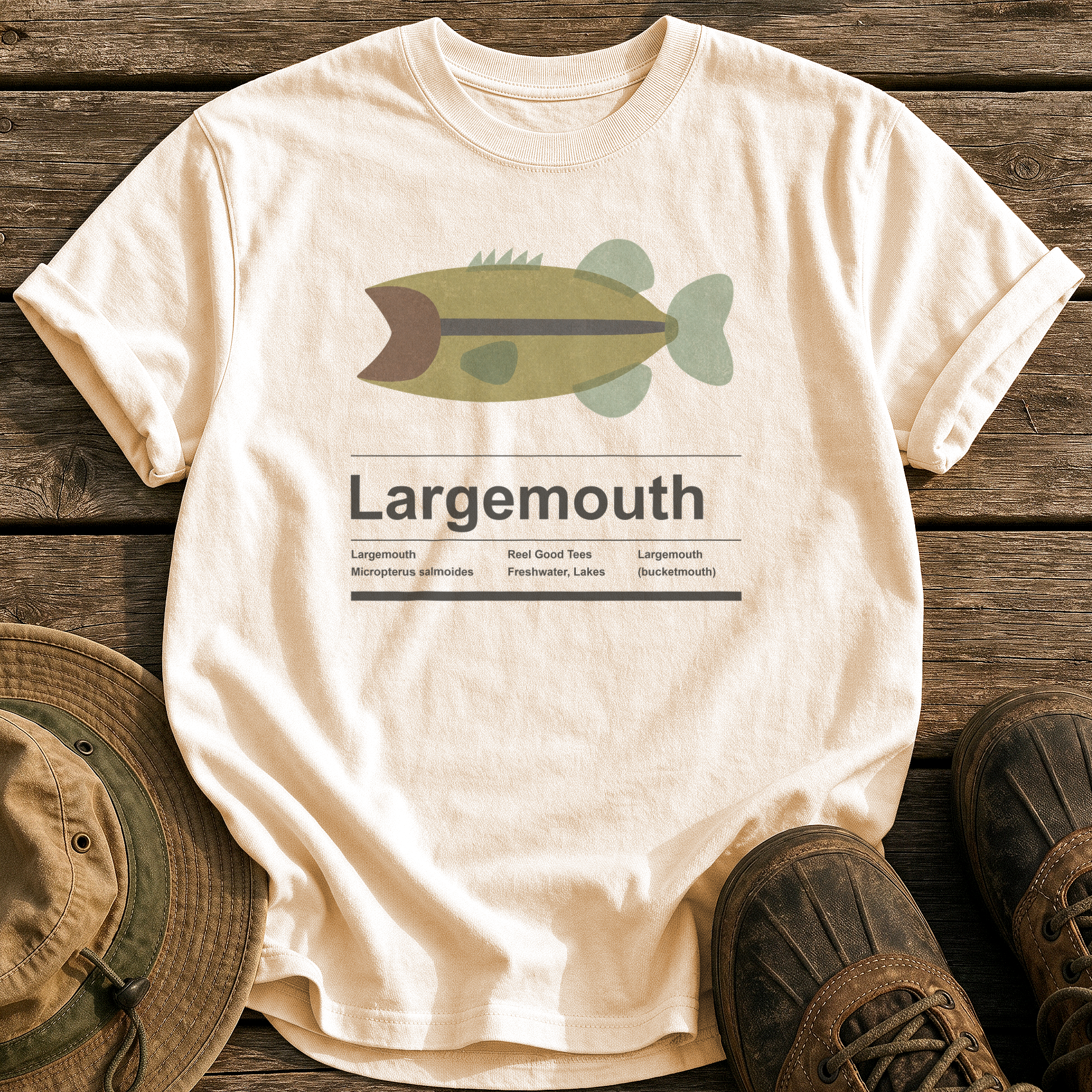 Largemouth tee - Ivory - front