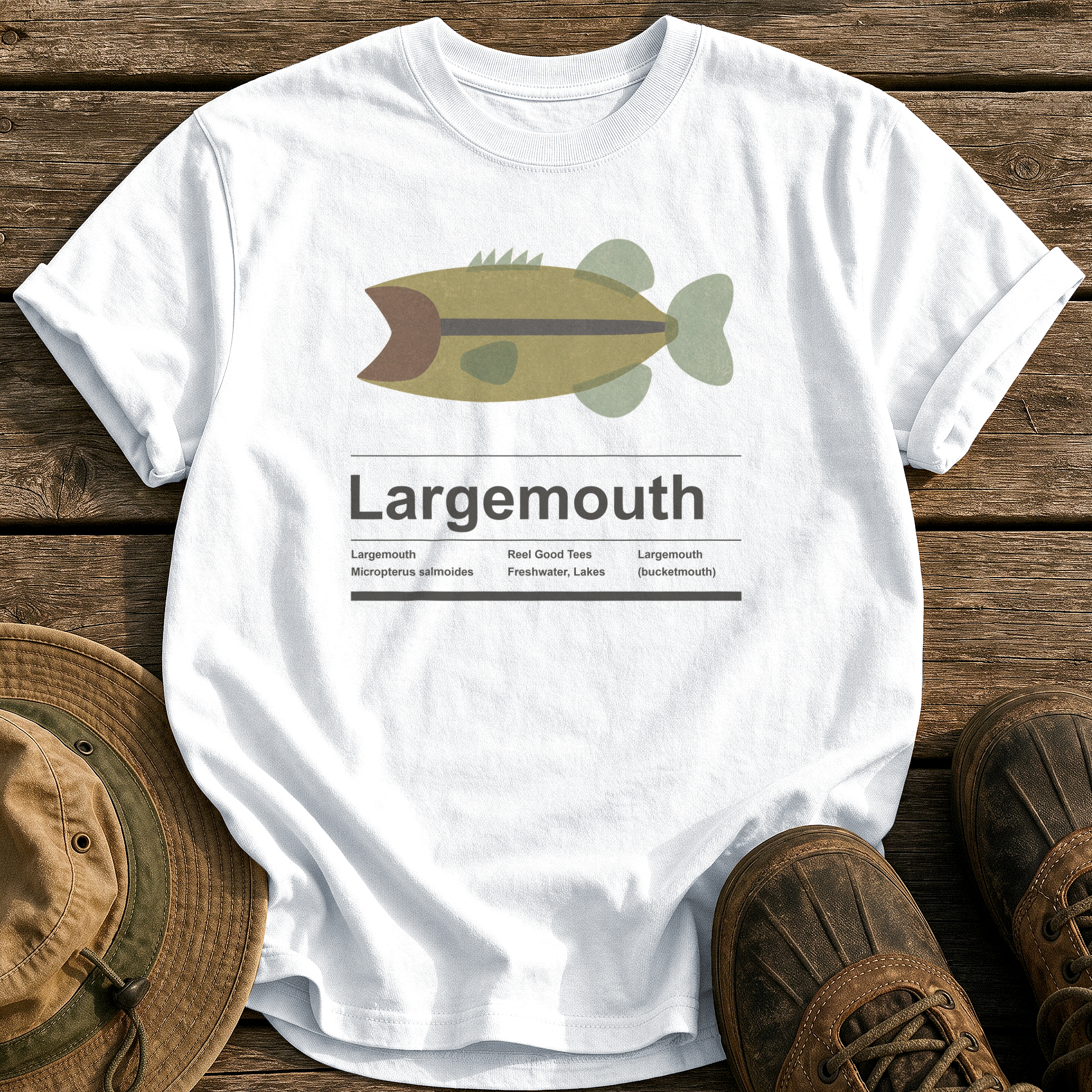 Largemouth tee - White - front